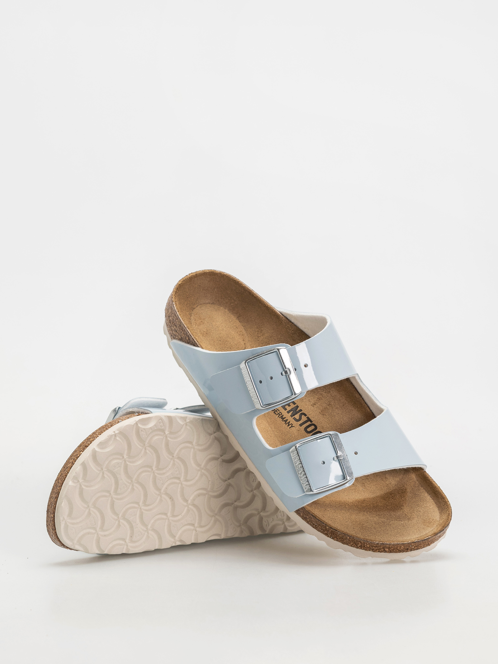 Birkenstock Arizona Briko Flor Narrow Wmn Flip-flop papucsok (patent baby blue)