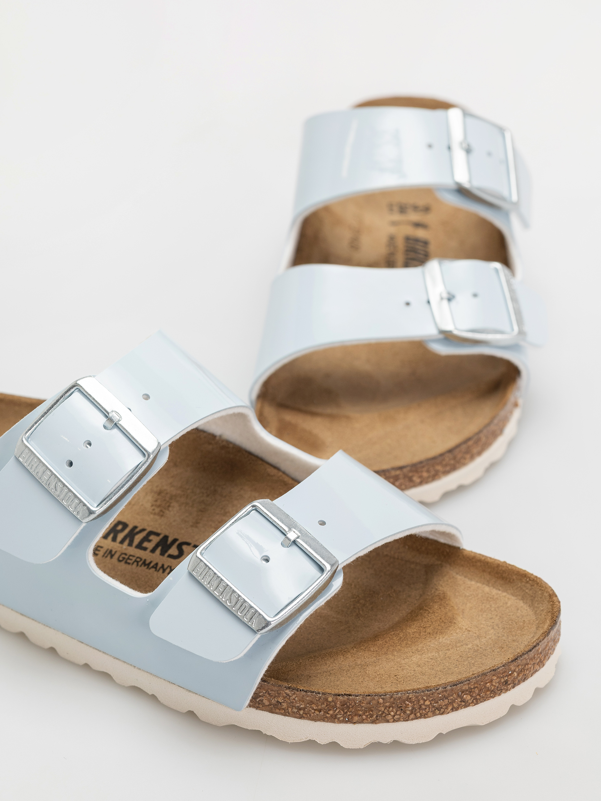 Birkenstock Arizona Briko Flor Narrow Wmn Flip-flop papucsok (patent baby blue)