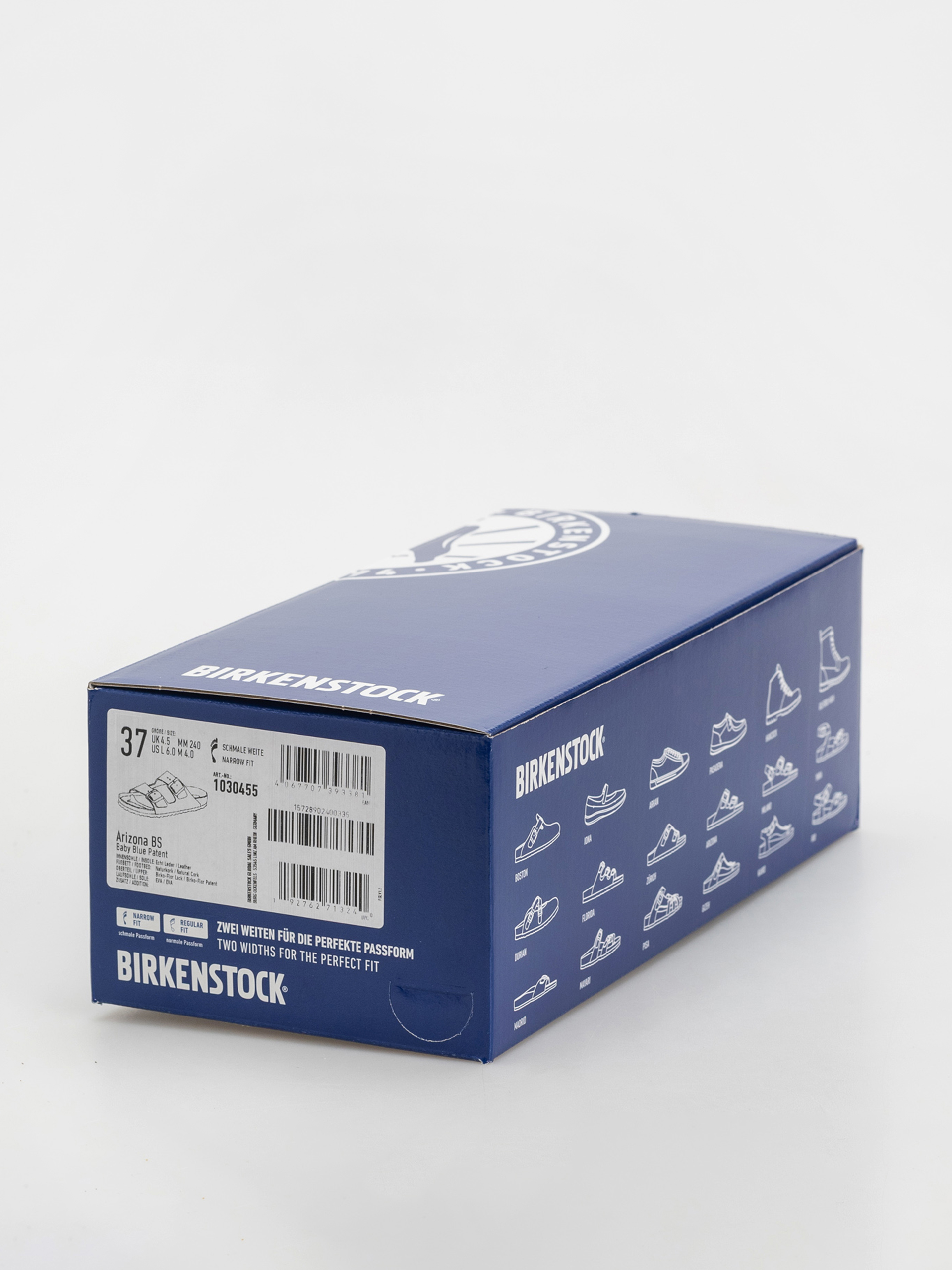 Birkenstock Arizona Briko Flor Narrow Wmn Flip-flop papucsok (patent baby blue)