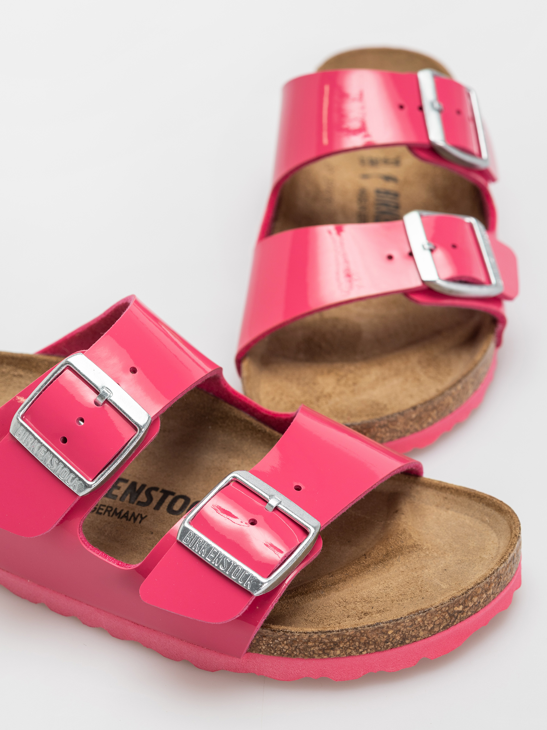 Birkenstock Arizona Briko Flor Narrow Wmn Flip-flop papucsok (patent fuchsia tulip)