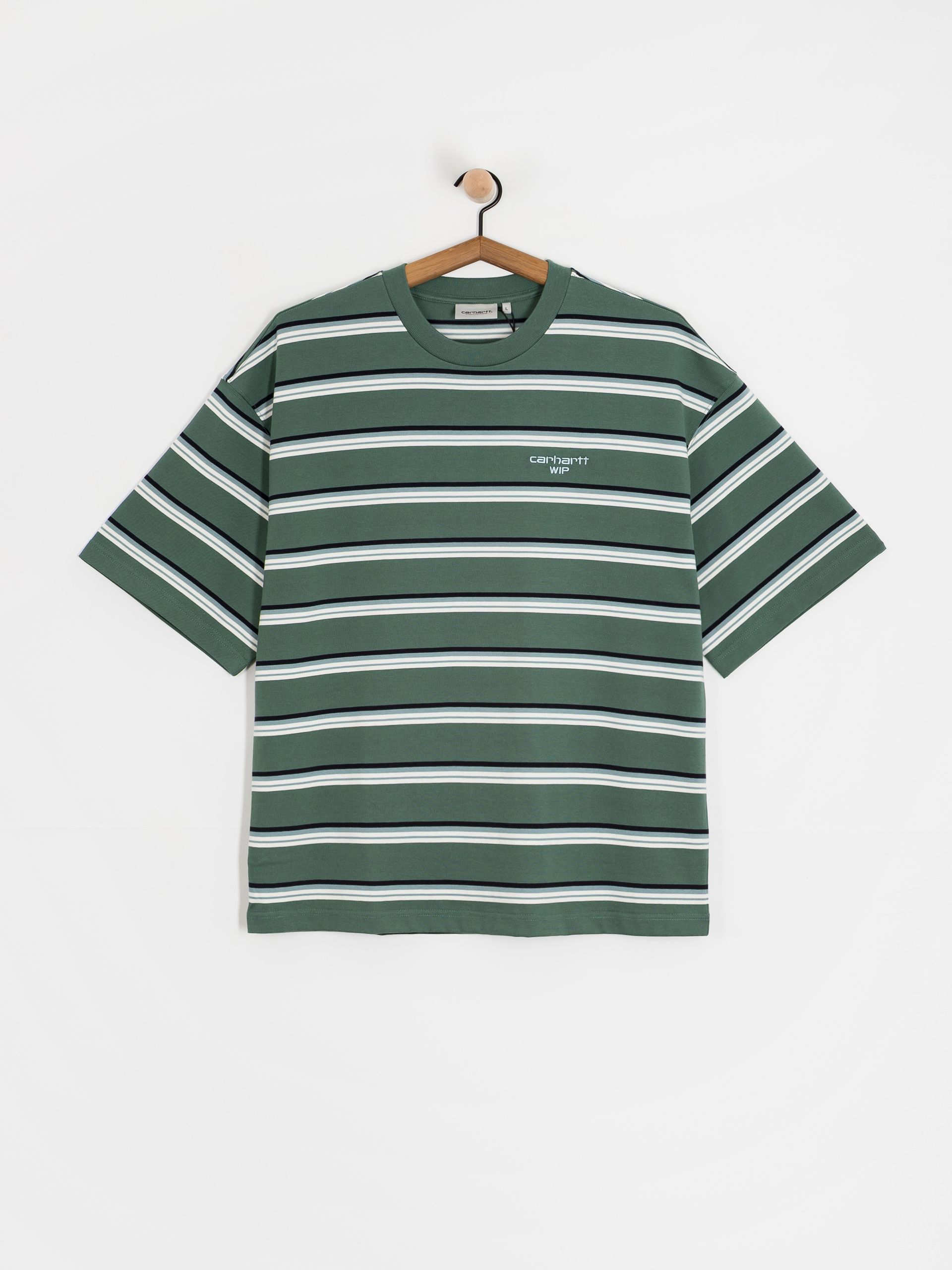 Carhartt WIP Holm Póló (holm stripe/silver pine)