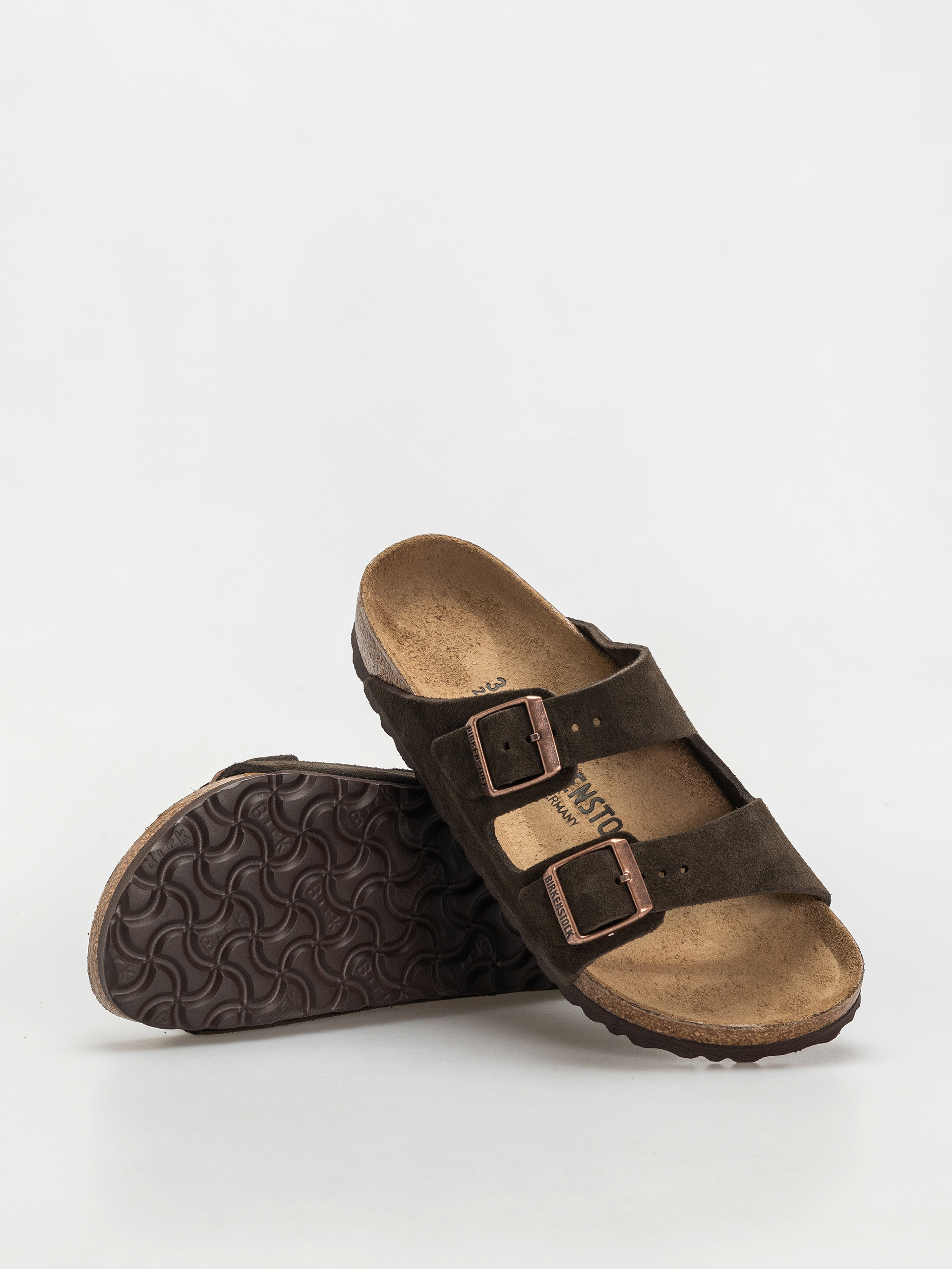 Birkenstock Arizona Suede Leather Narrow Wmn Flip-flop papucsok (mocca)