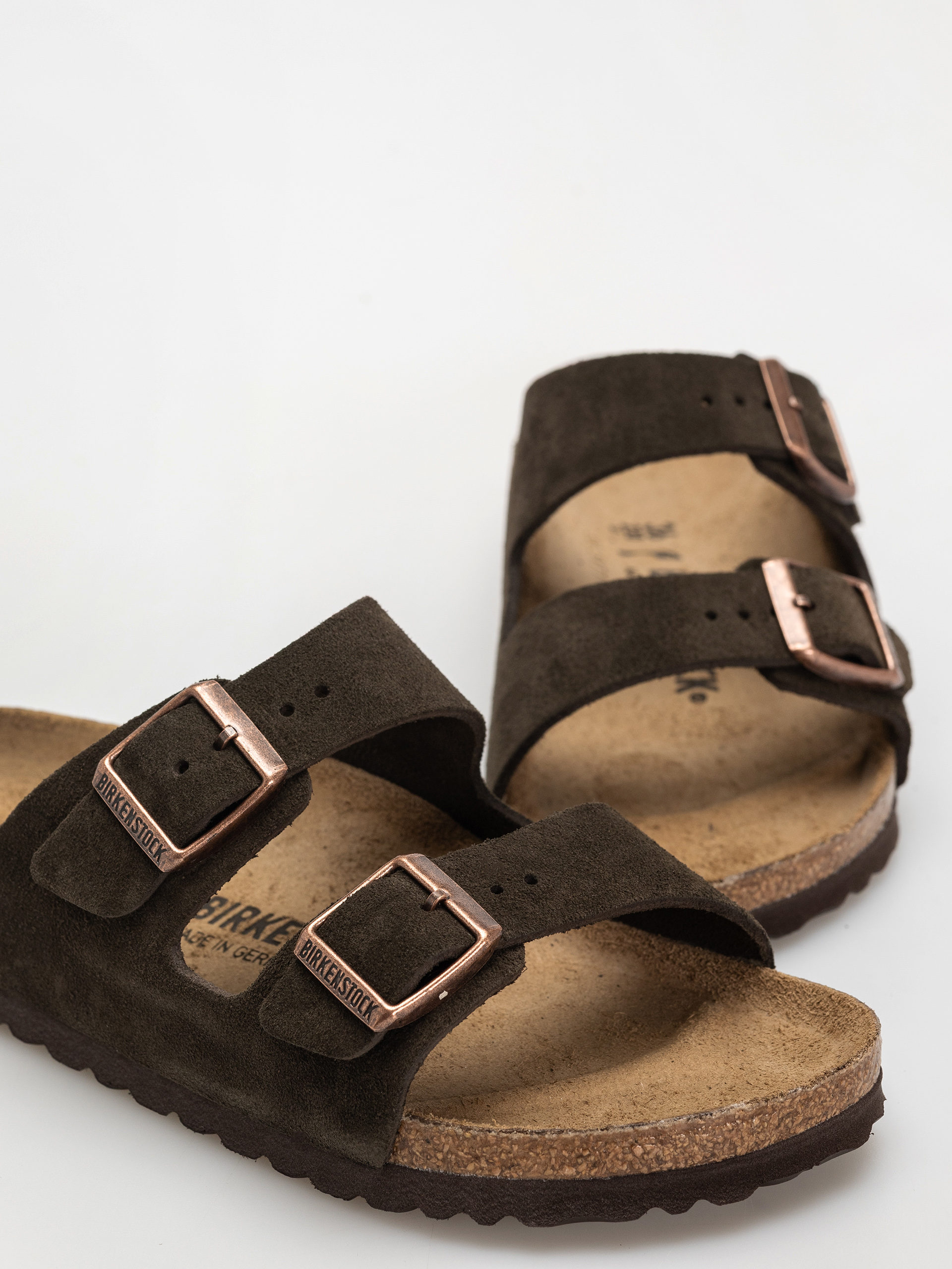 Birkenstock Arizona Suede Leather Narrow Wmn Flip-flop papucsok (mocca)
