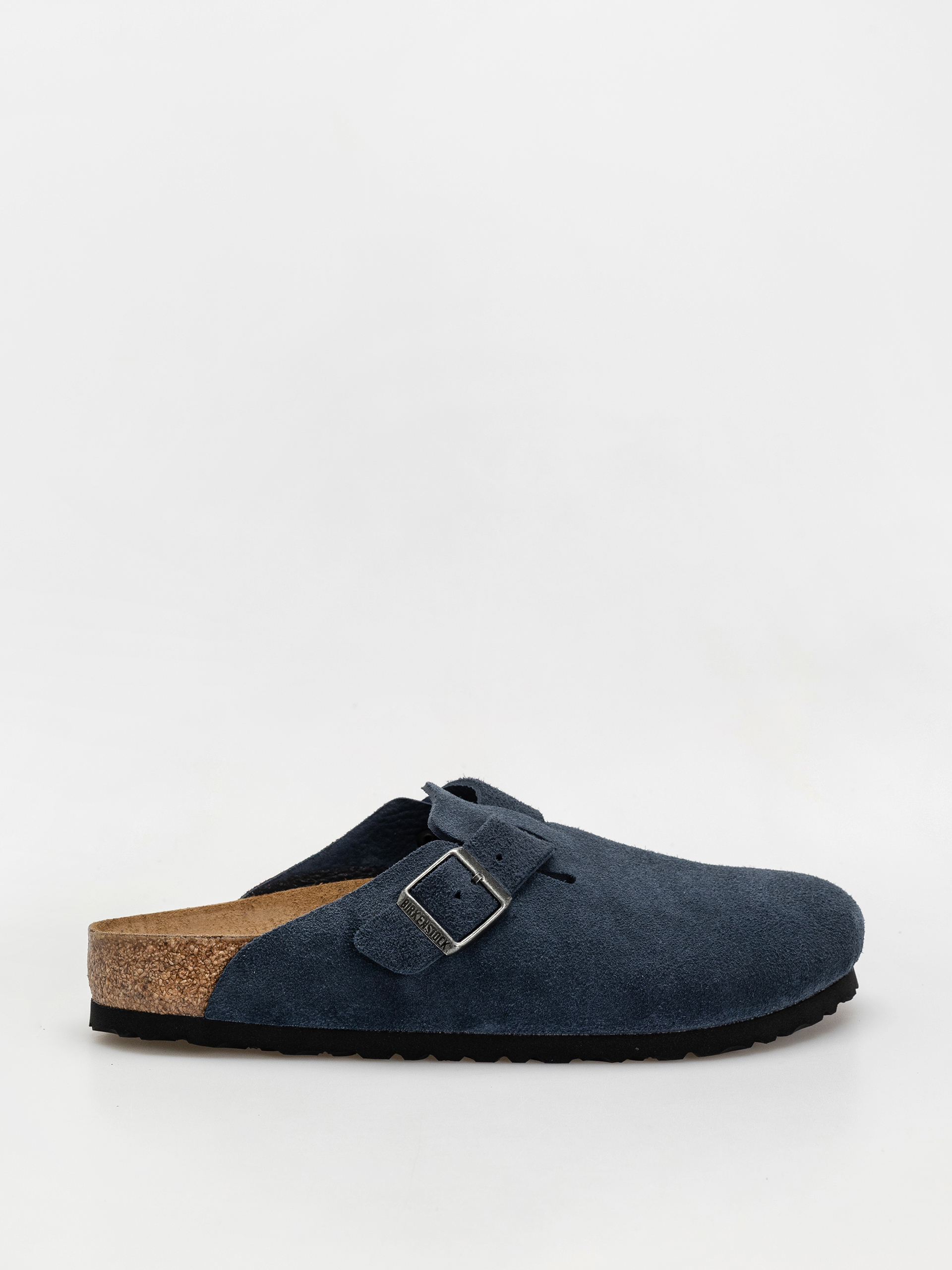 Birkenstock Boston Suede Leather Regular Flip-flop papucsok (new navy)
