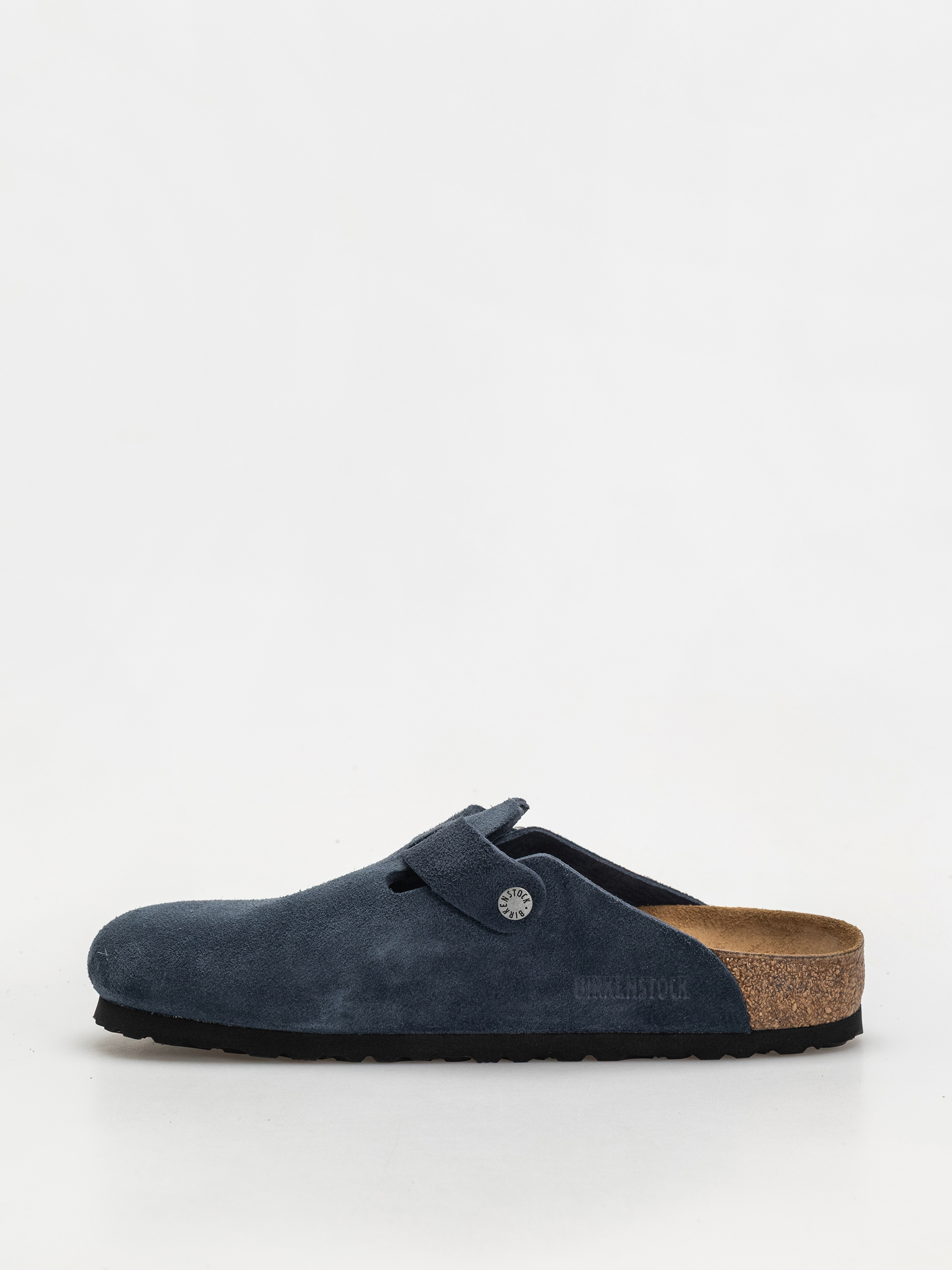 Birkenstock Boston Suede Leather Regular Flip-flop papucsok (new navy)