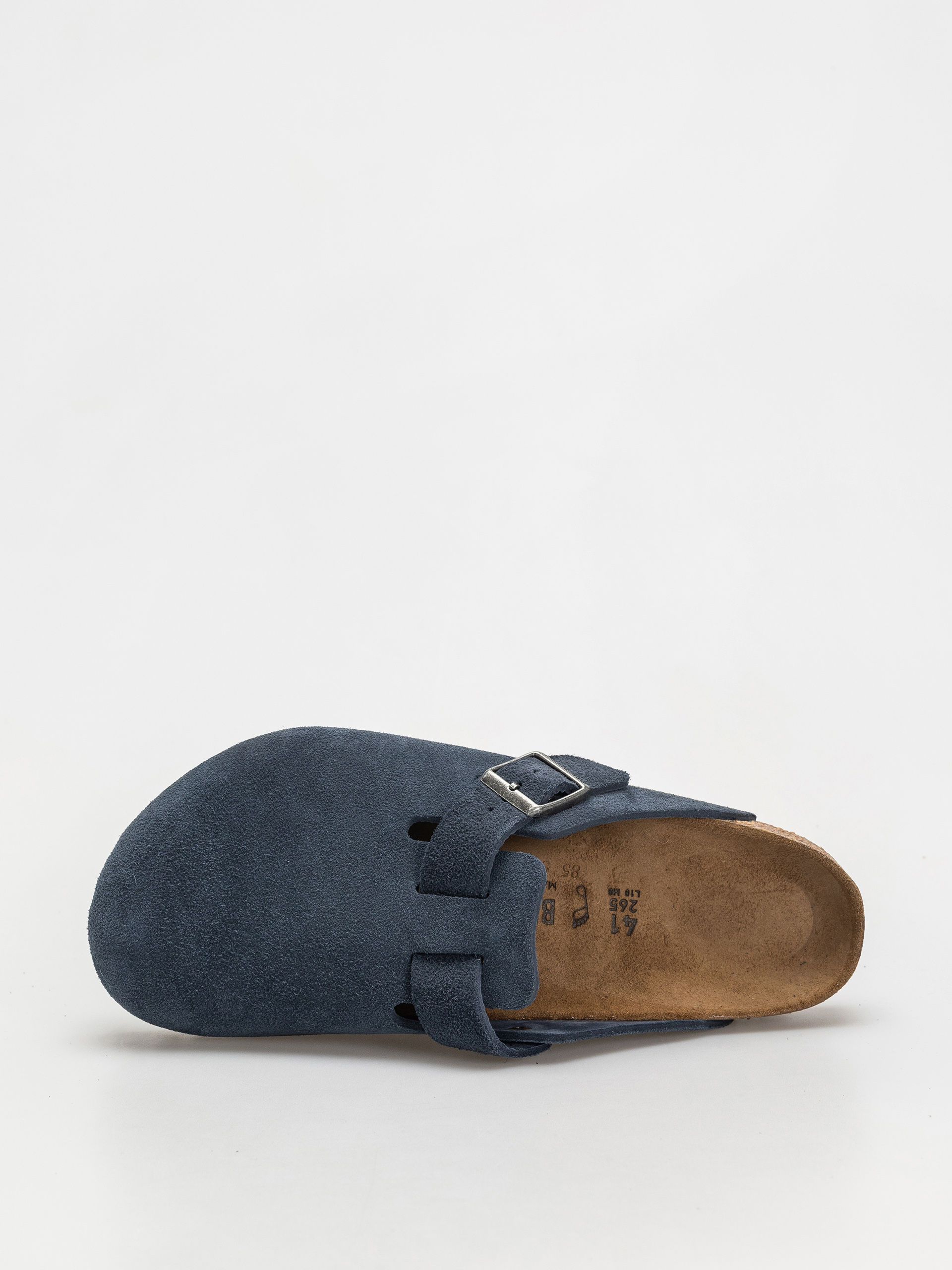 Birkenstock Boston Suede Leather Regular Flip-flop papucsok (new navy)