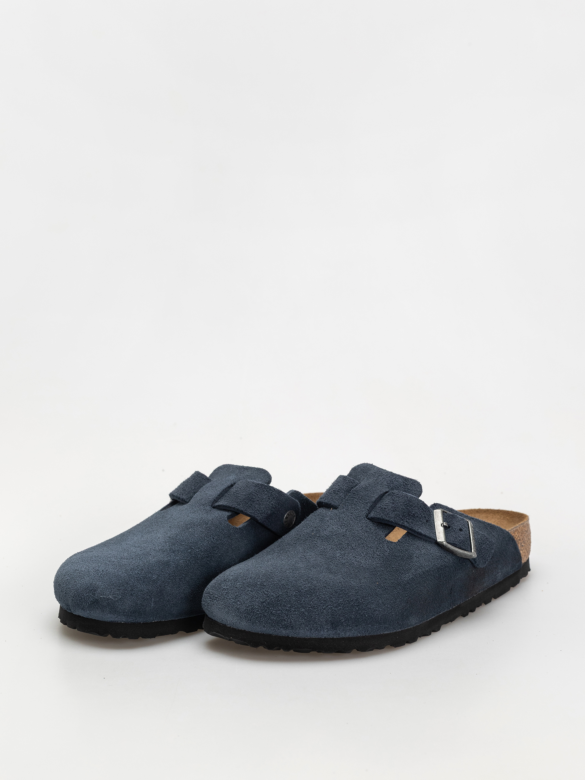 Birkenstock Boston Suede Leather Regular Flip-flop papucsok (new navy)