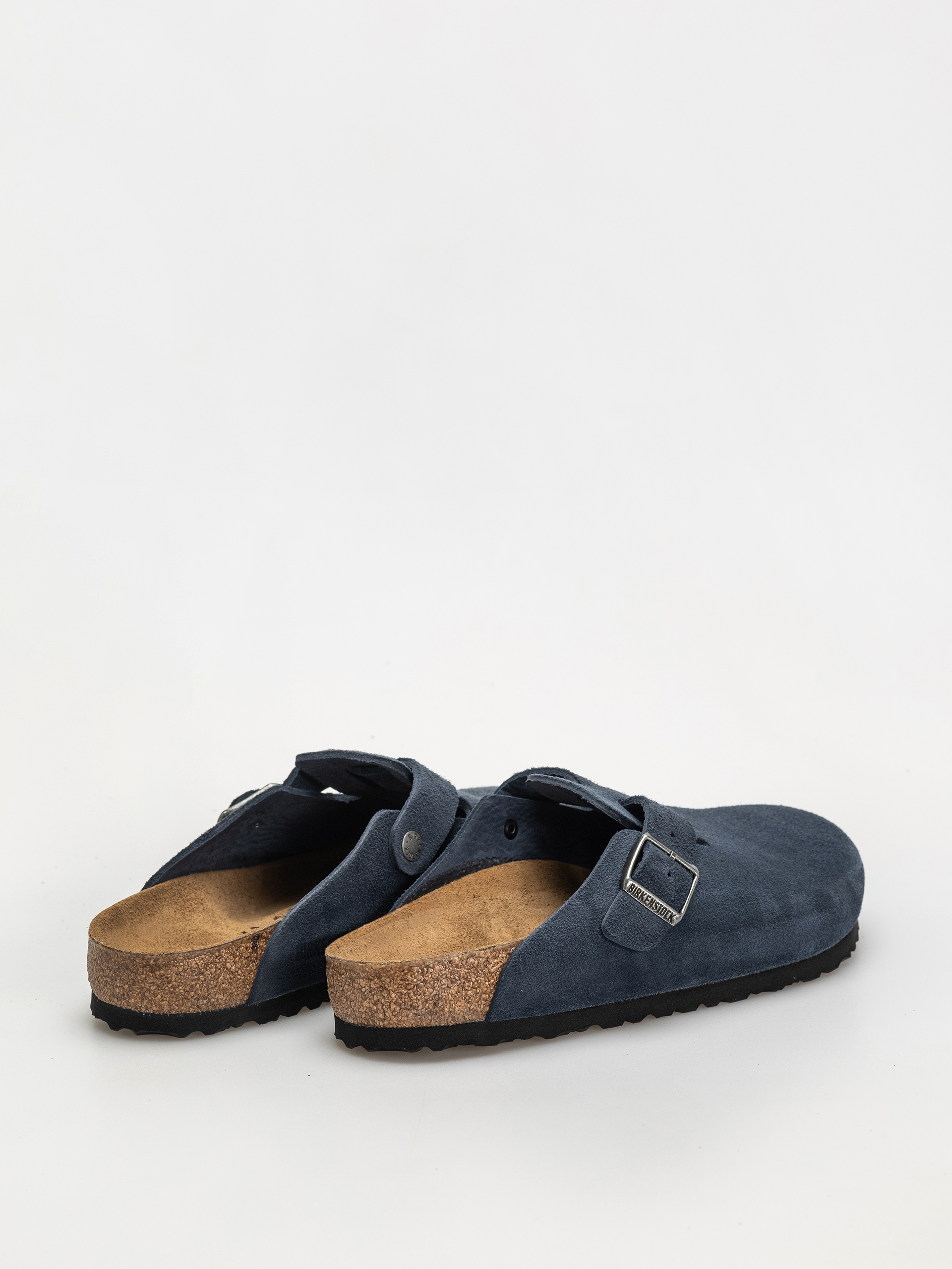 Birkenstock Boston Suede Leather Regular Flip-flop papucsok (new navy)