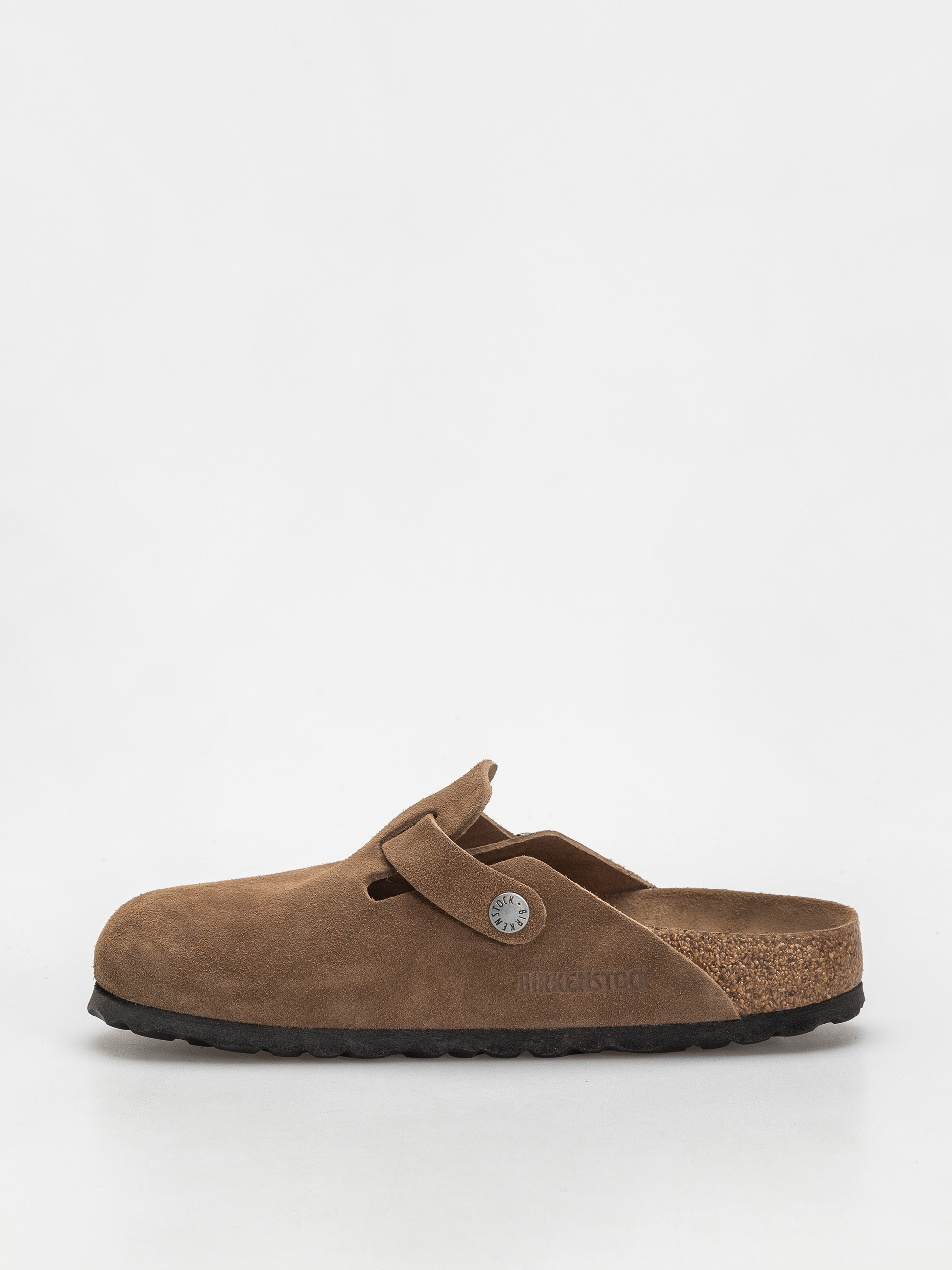 Birkenstock Boston SFB Suede Leather Narrow Wmn Flip-flop papucsok (dark tea)