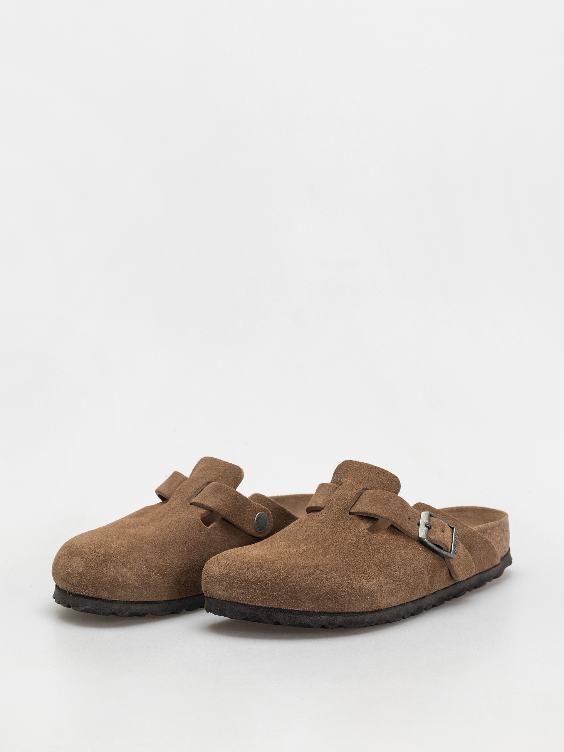 Birkenstock Boston SFB Suede Leather Narrow Wmn Flip-flop papucsok (dark tea)