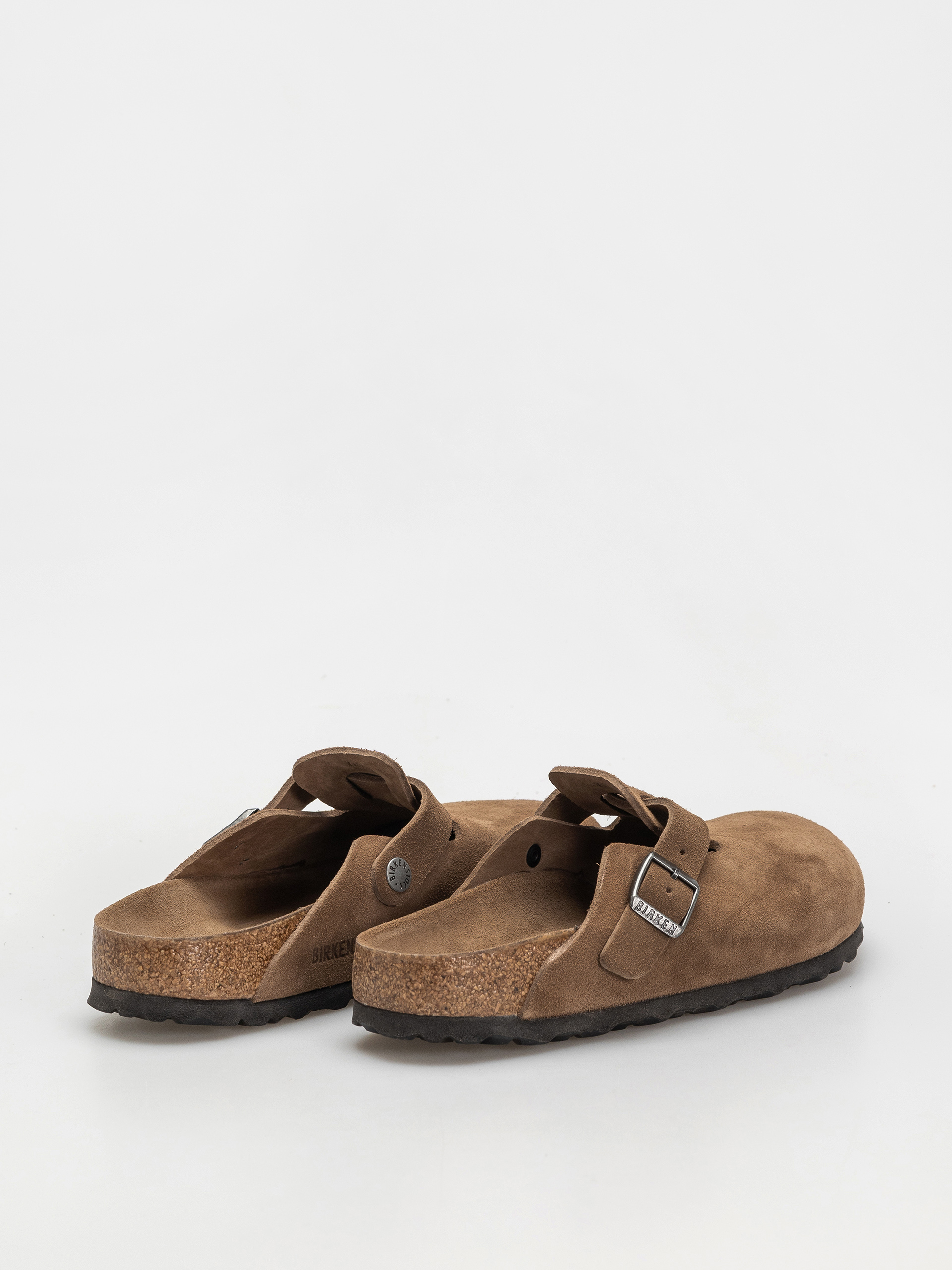 Birkenstock Boston SFB Suede Leather Narrow Wmn Flip-flop papucsok (dark tea)