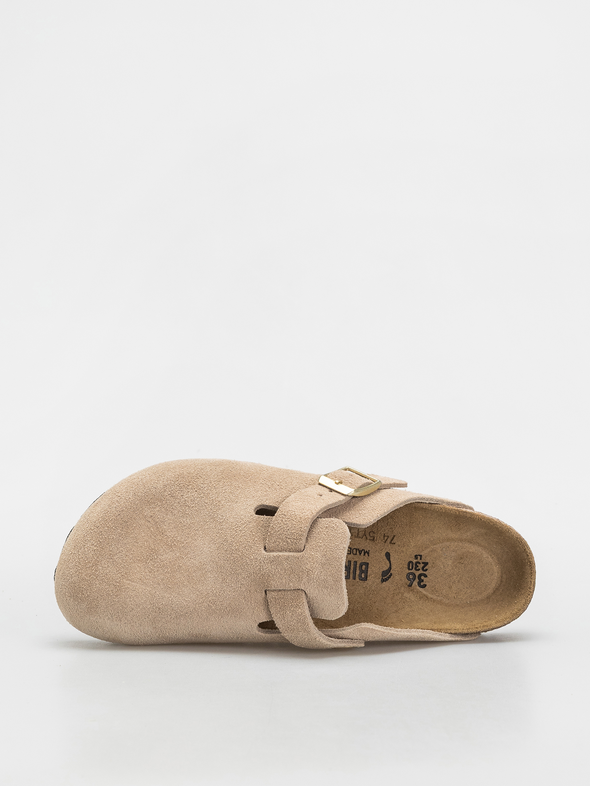 Birkenstock Boston Suede Leather Narrow Wmn Flip-flop papucsok (sandcastle)