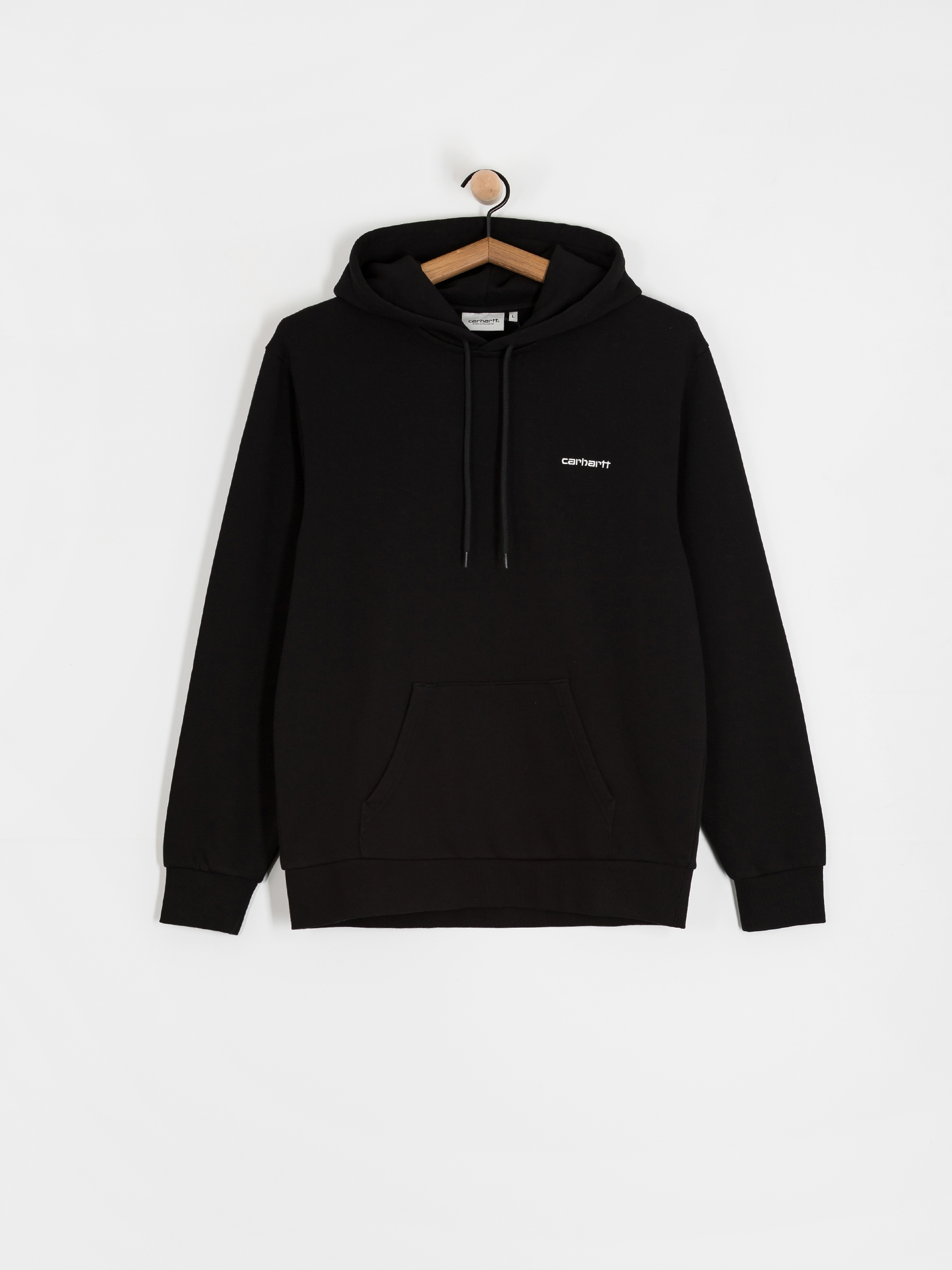 Carhartt WIP Script Embroidery HD Kapucnis pulóver (black/white)