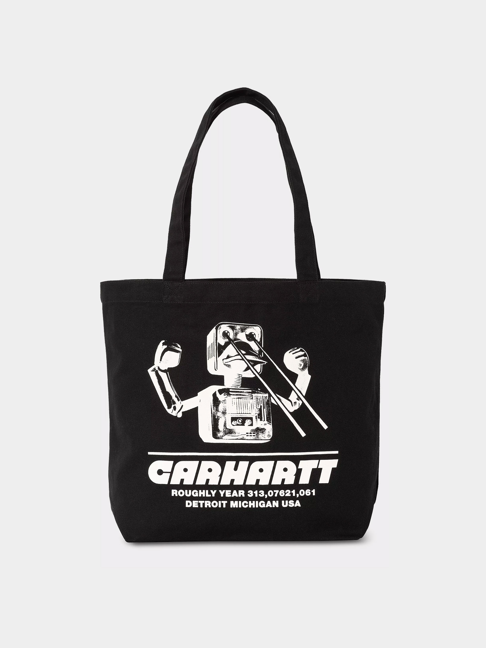 Ku00e9zitu00e1ska Carhartt WIP Canvas Graphic Tote (wiptopia print/black)