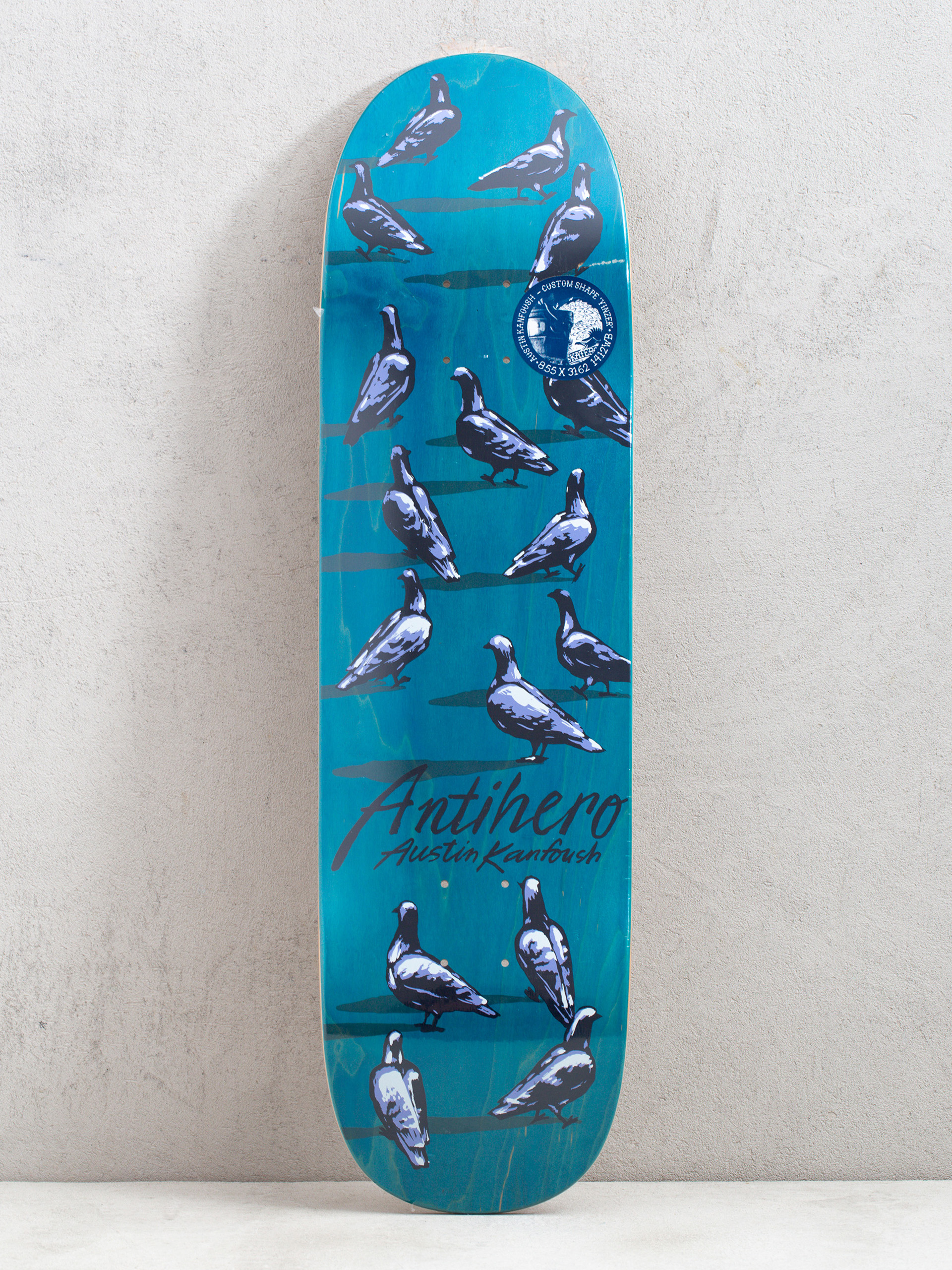 Antihero Kanfoush Down Pigeon Custom Gördeszka lap (blue)