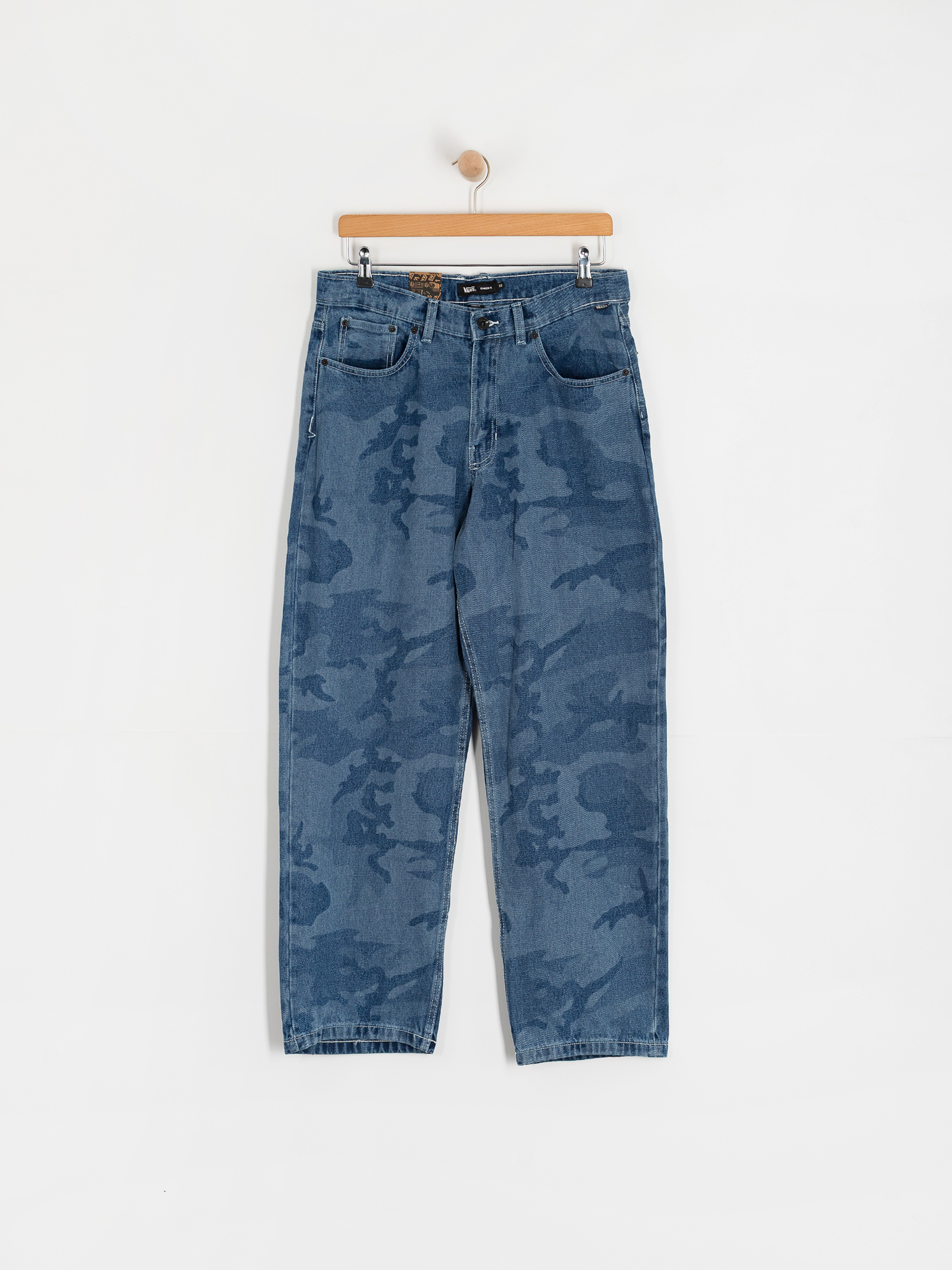 Vans Check 5 Loose Camo Printed Denim Kisnadrág (stonewash/blue)