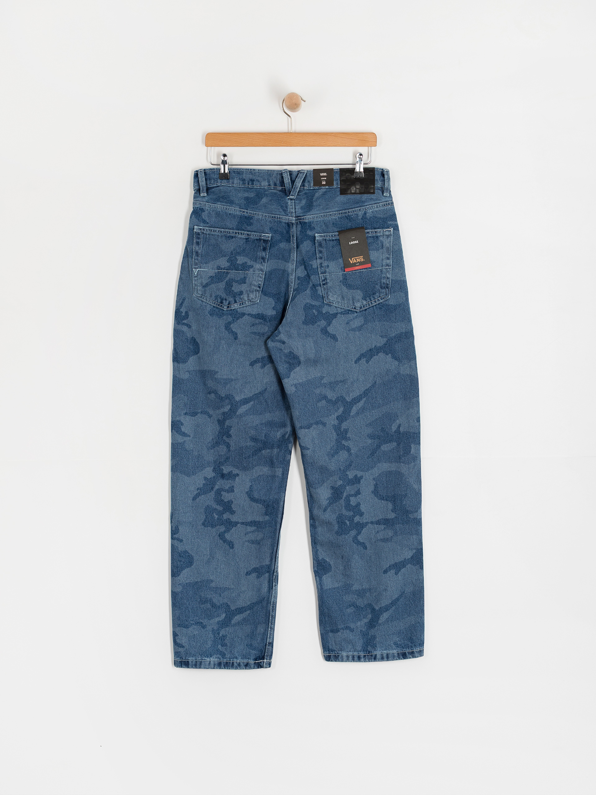 Vans Check 5 Loose Camo Printed Denim Kisnadrág (stonewash/blue)