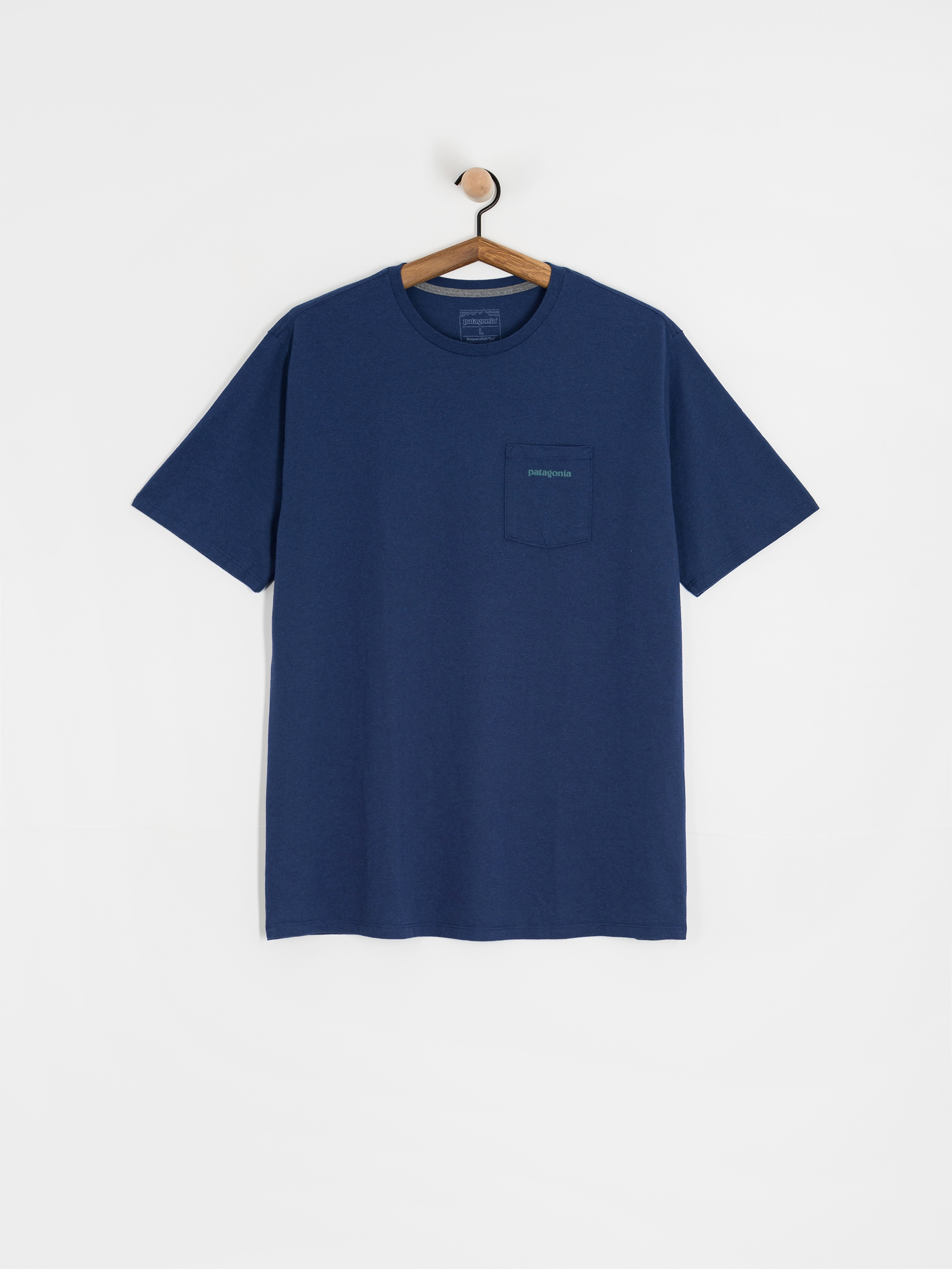 Patagonia Boardshort Logo Pocket Responsibili Póló (clement blue)