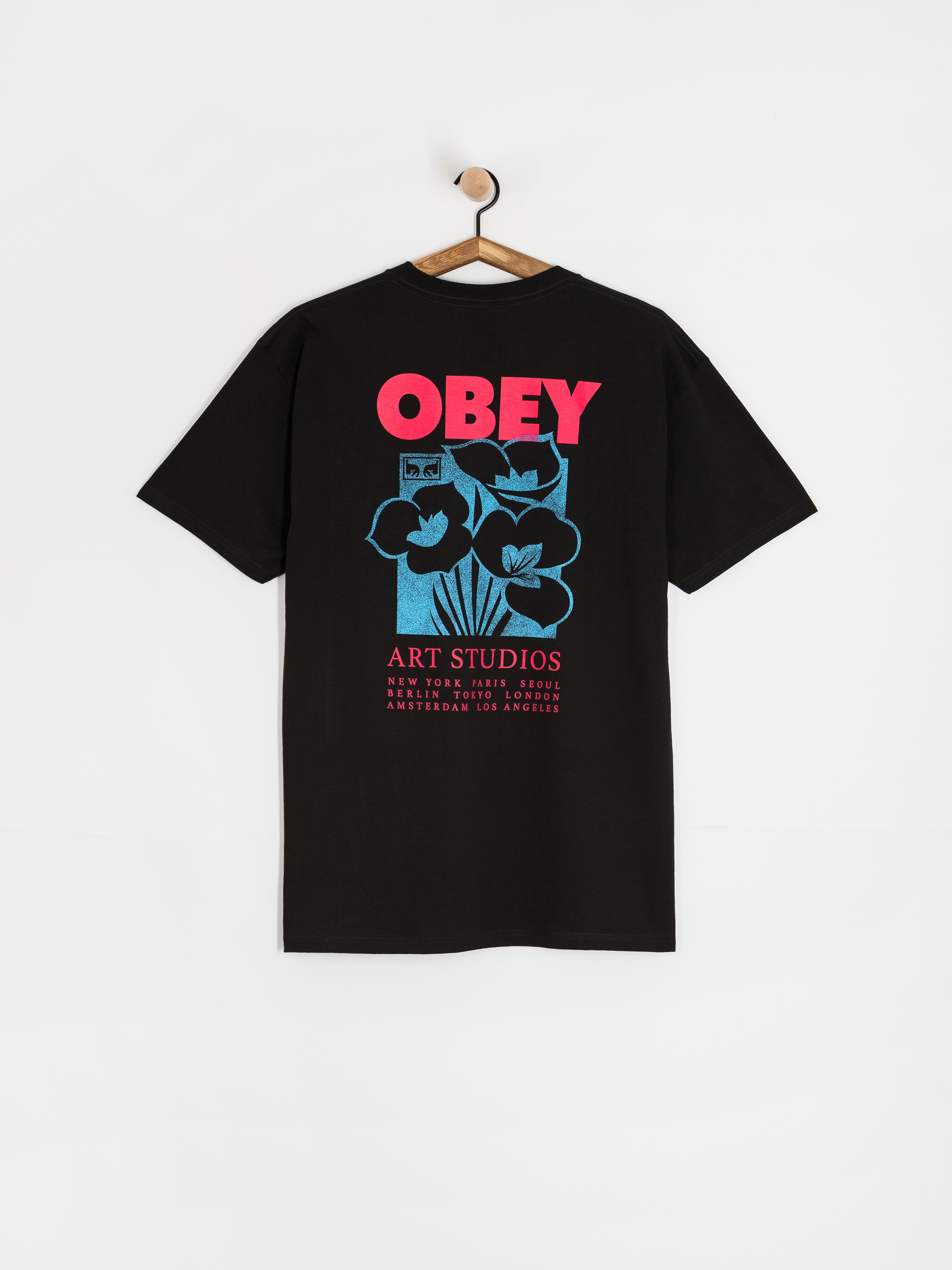 OBEY Obey Art Studio Flowers Póló (black)