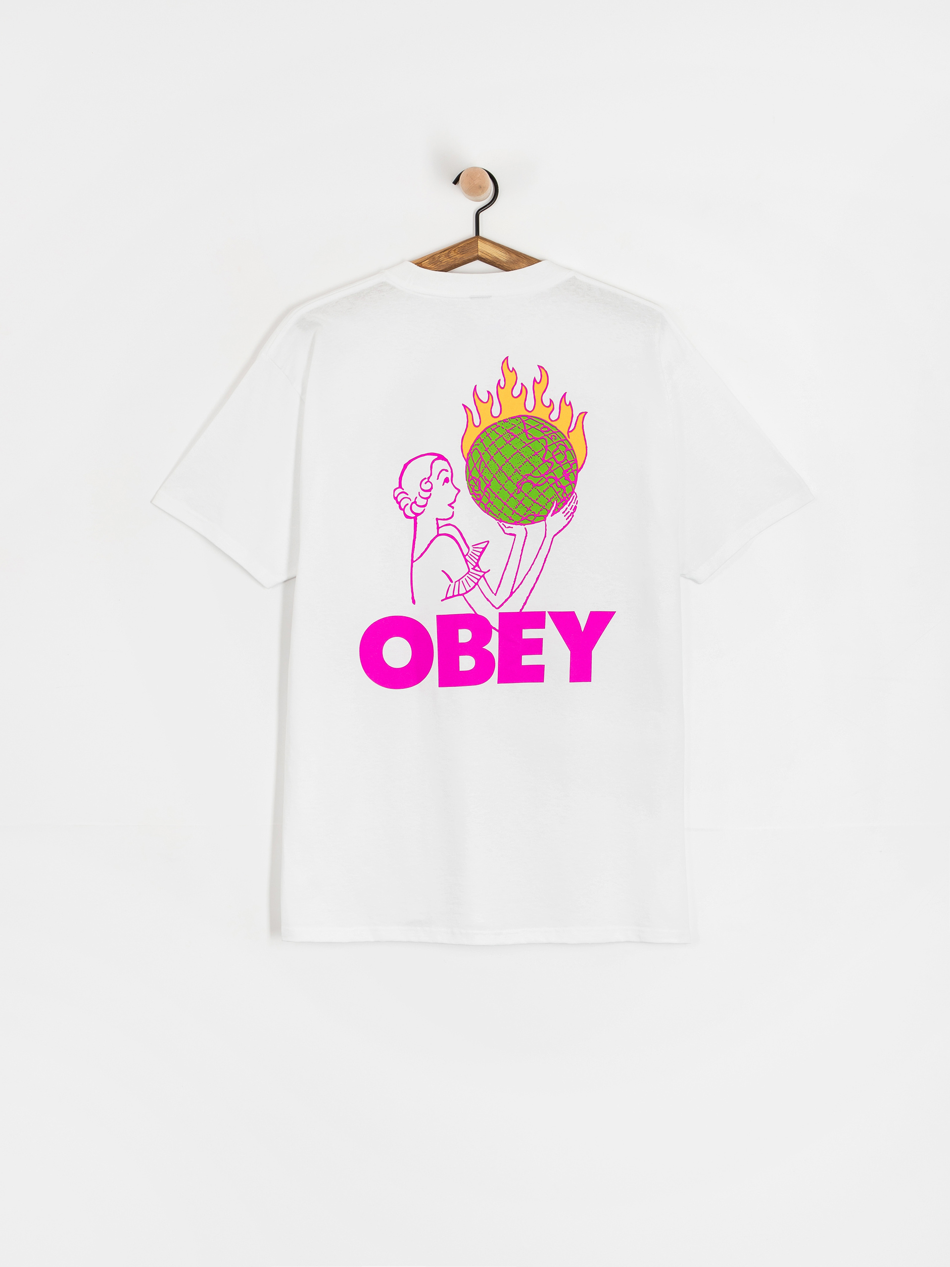 OBEY Obey World In Flames Póló (white)