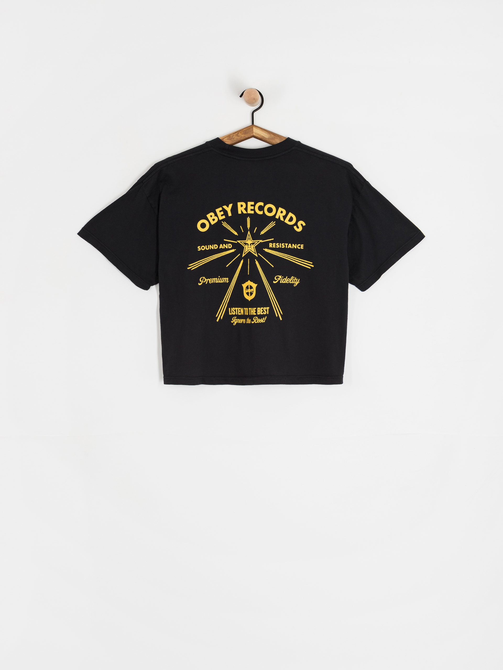 OBEY Obey Listen To The Best Wmn Póló (digital black)