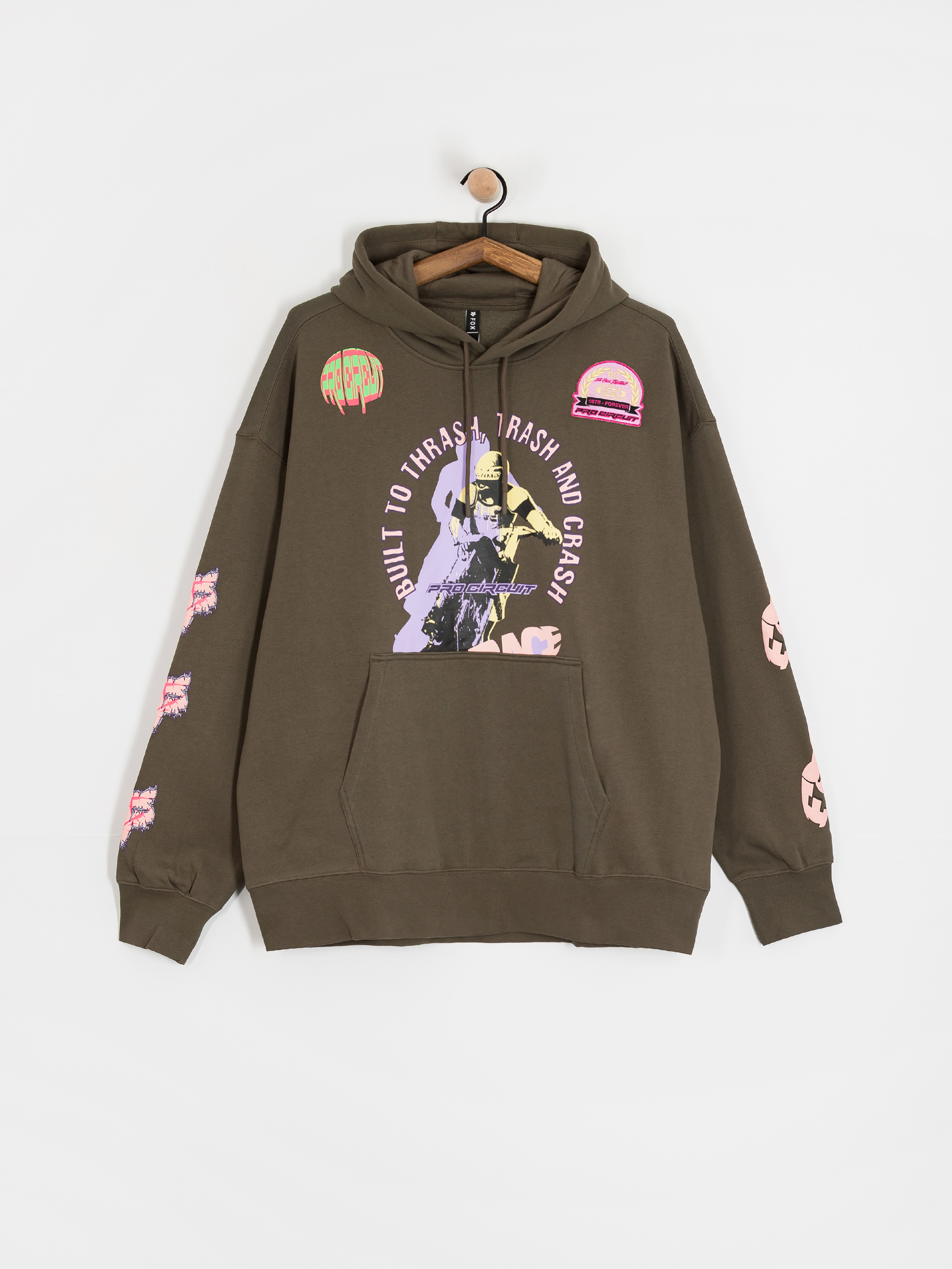 Fox Pro Circuit Oversized HD Kapucnis pulóver (military)