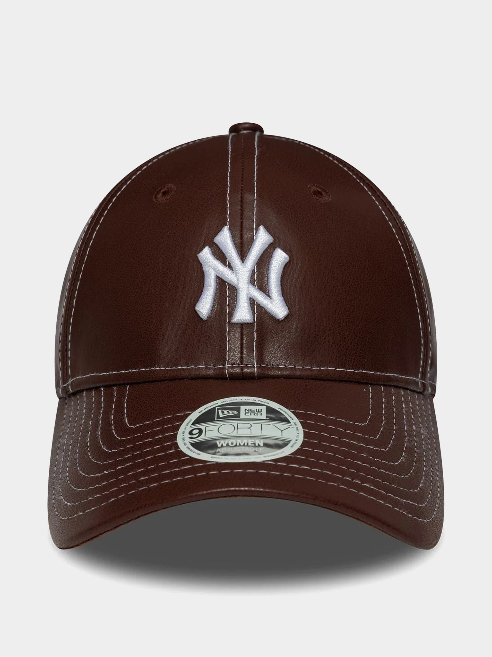 Baseball sapka New Era Topstitch Pu 9Forty New York Yankees Wmn (brown)