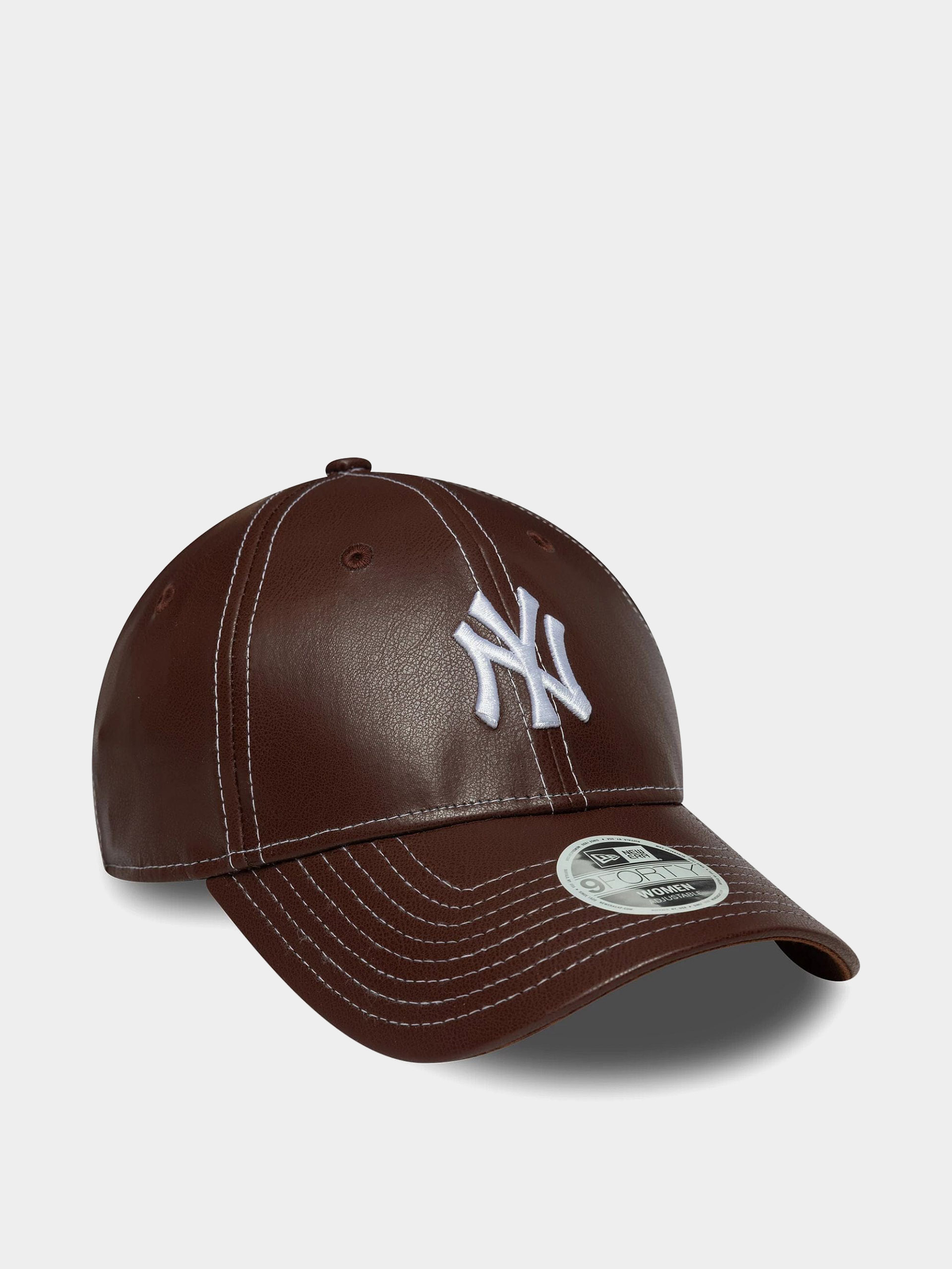 Baseball sapka New Era Topstitch Pu 9Forty New York Yankees Wmn (brown)