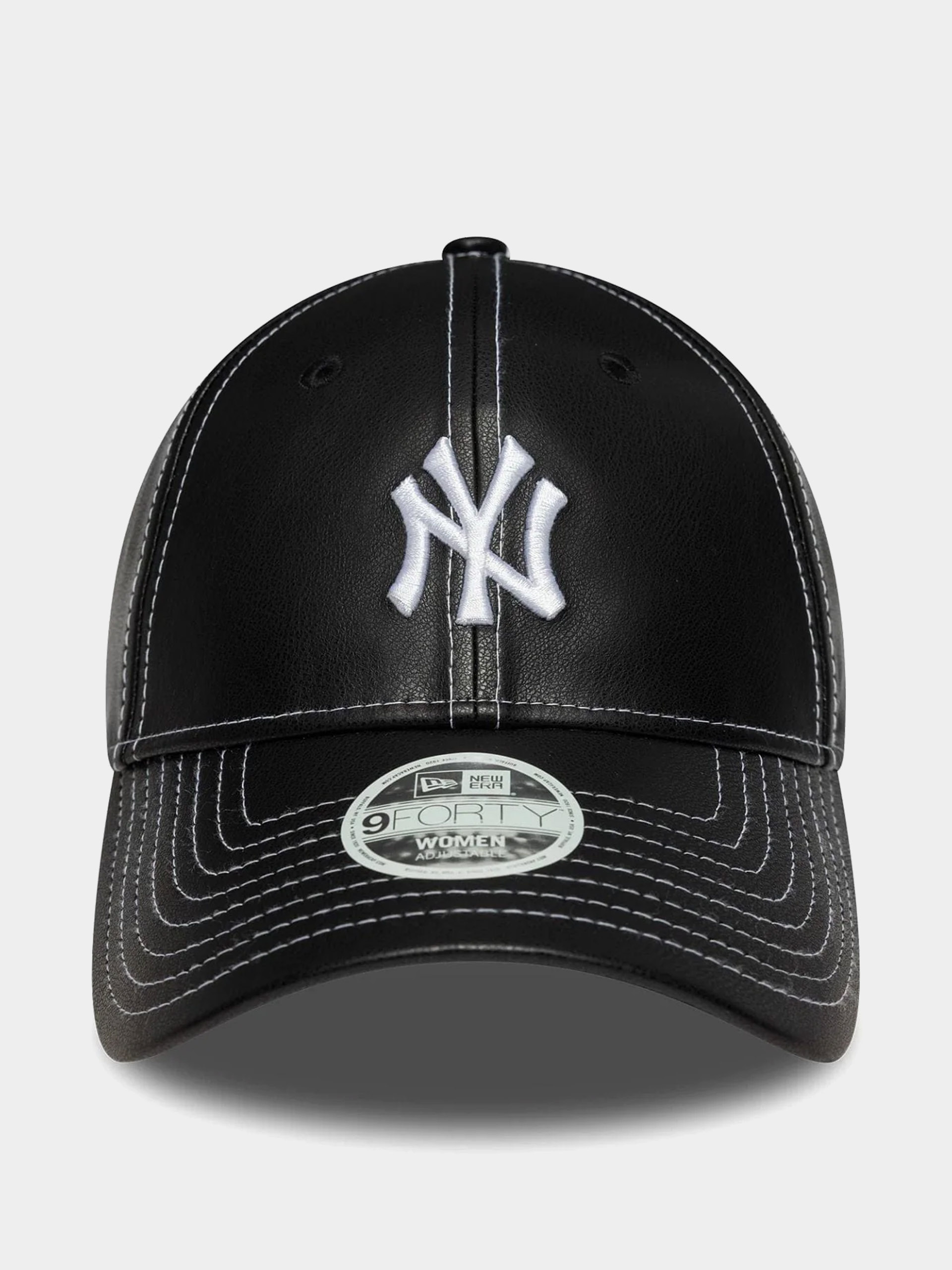 Baseball sapka New Era Topstitch Pu 9Forty New York Yankees Wmn (black)