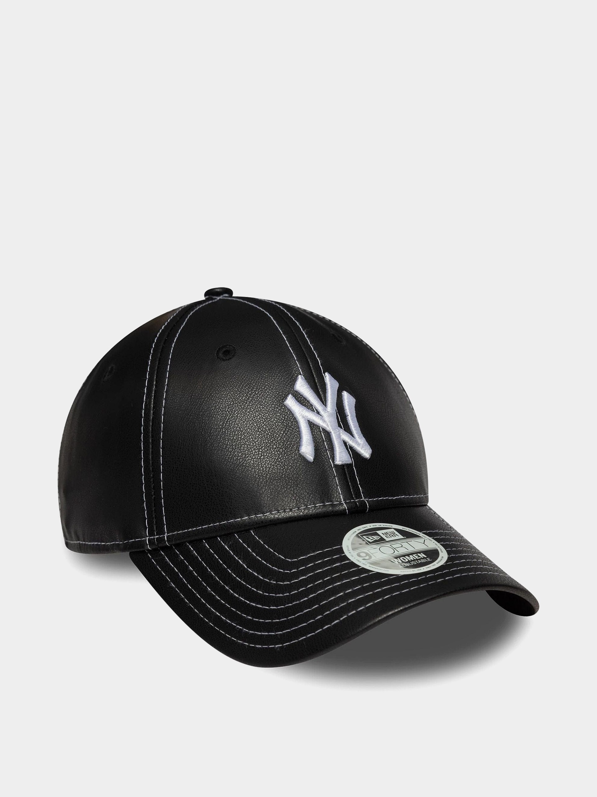 Baseball sapka New Era Topstitch Pu 9Forty New York Yankees Wmn (black)