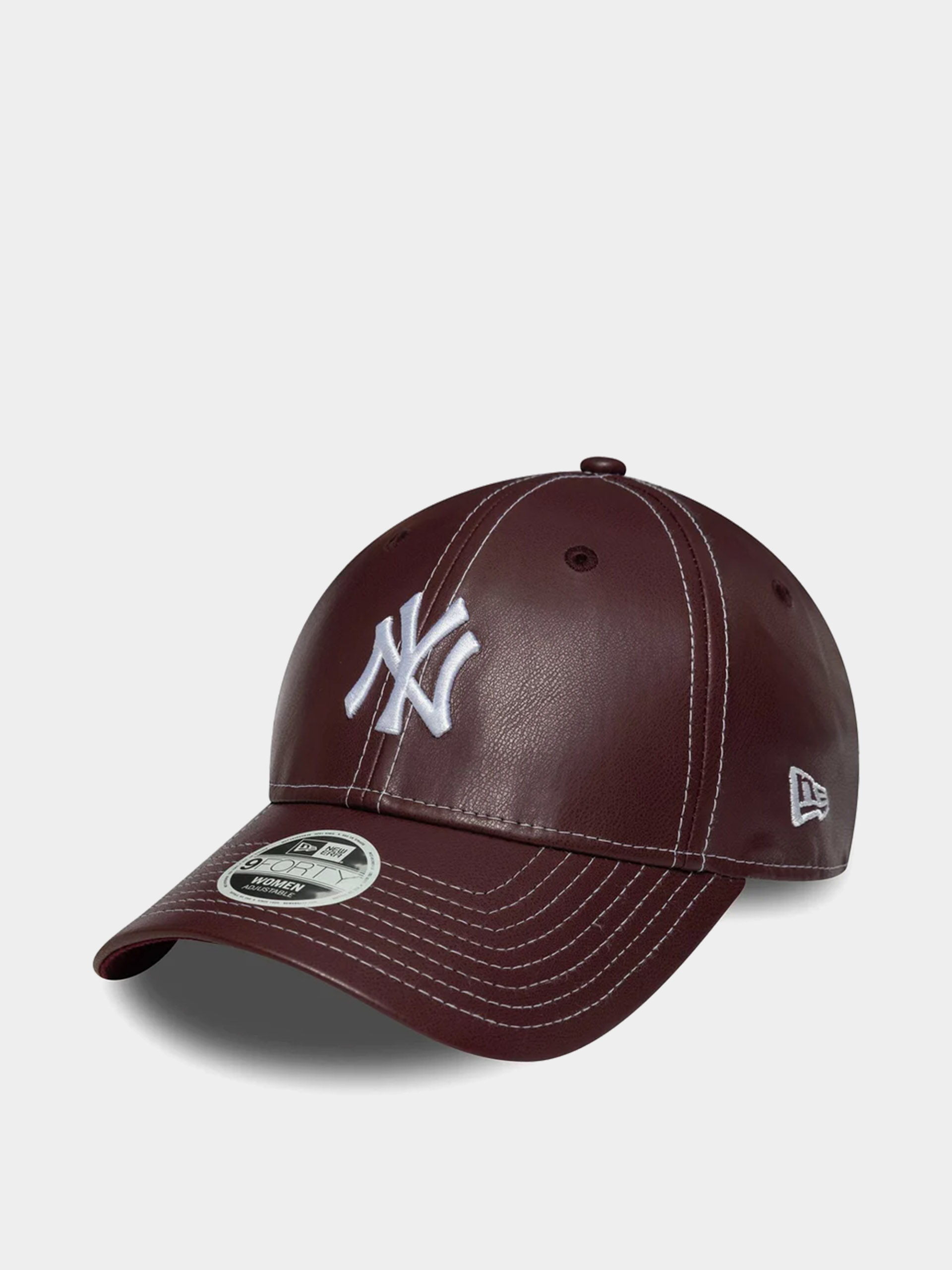 Baseball sapka New Era Topstitch Pu 9Forty New York Yankees Wmn (burgundy)