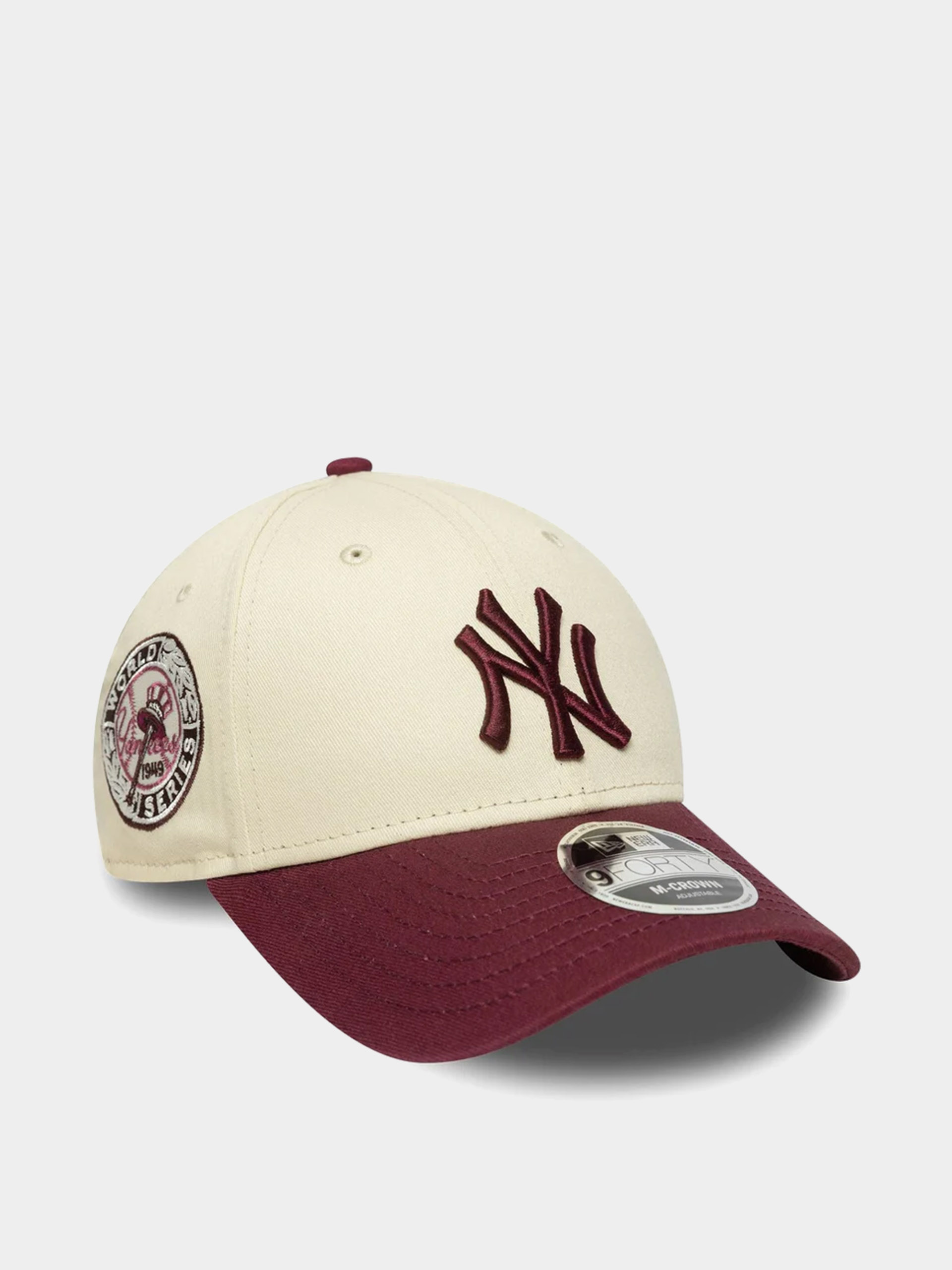 Baseball sapka New Era Ws Patch 9Forty Mc New York Yankees (light cream/burgundy)