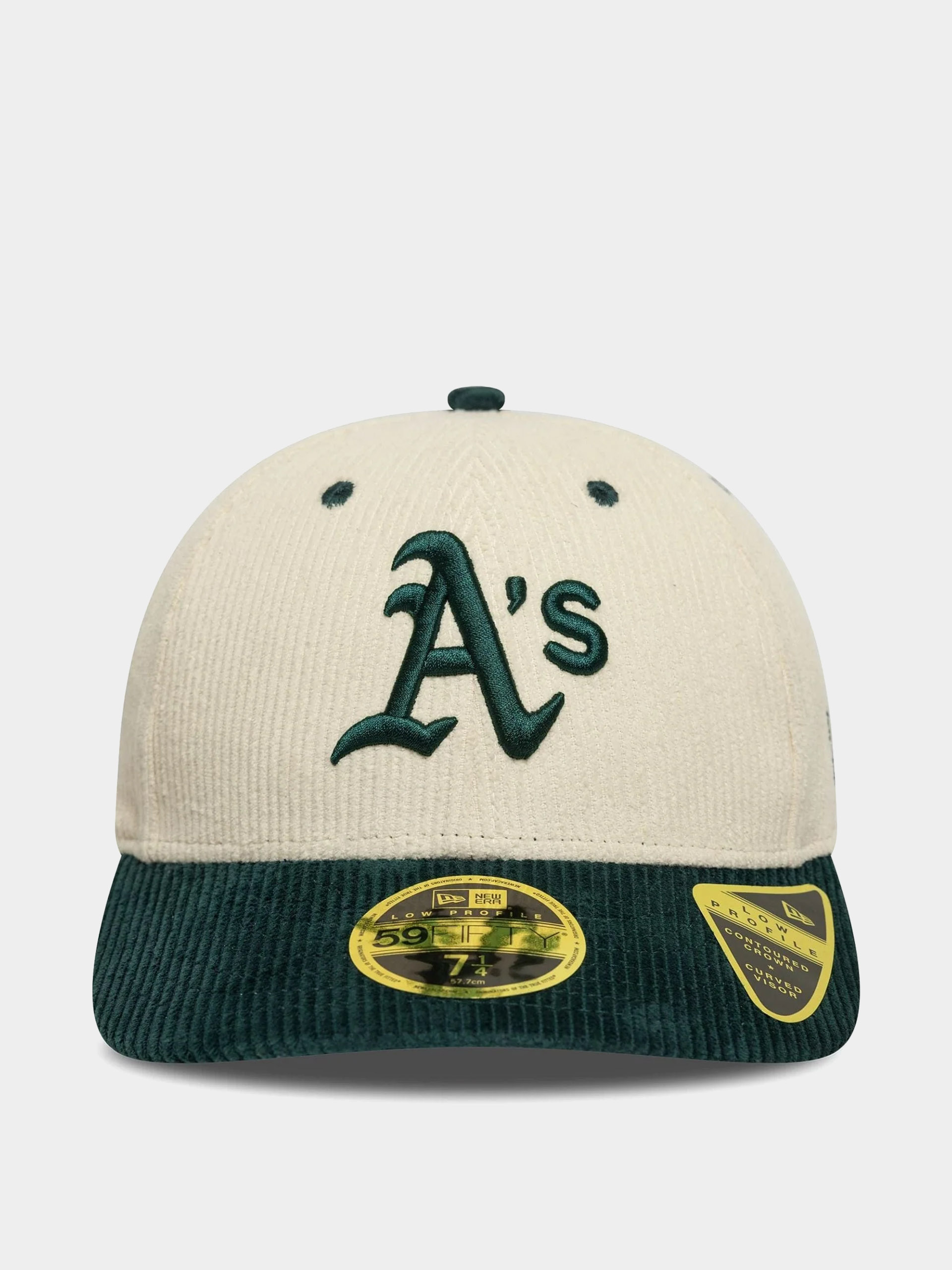 Baseball sapka New Era Mlb Cord 59Fifty Lp Oakland Athletics (light crea/dark green)