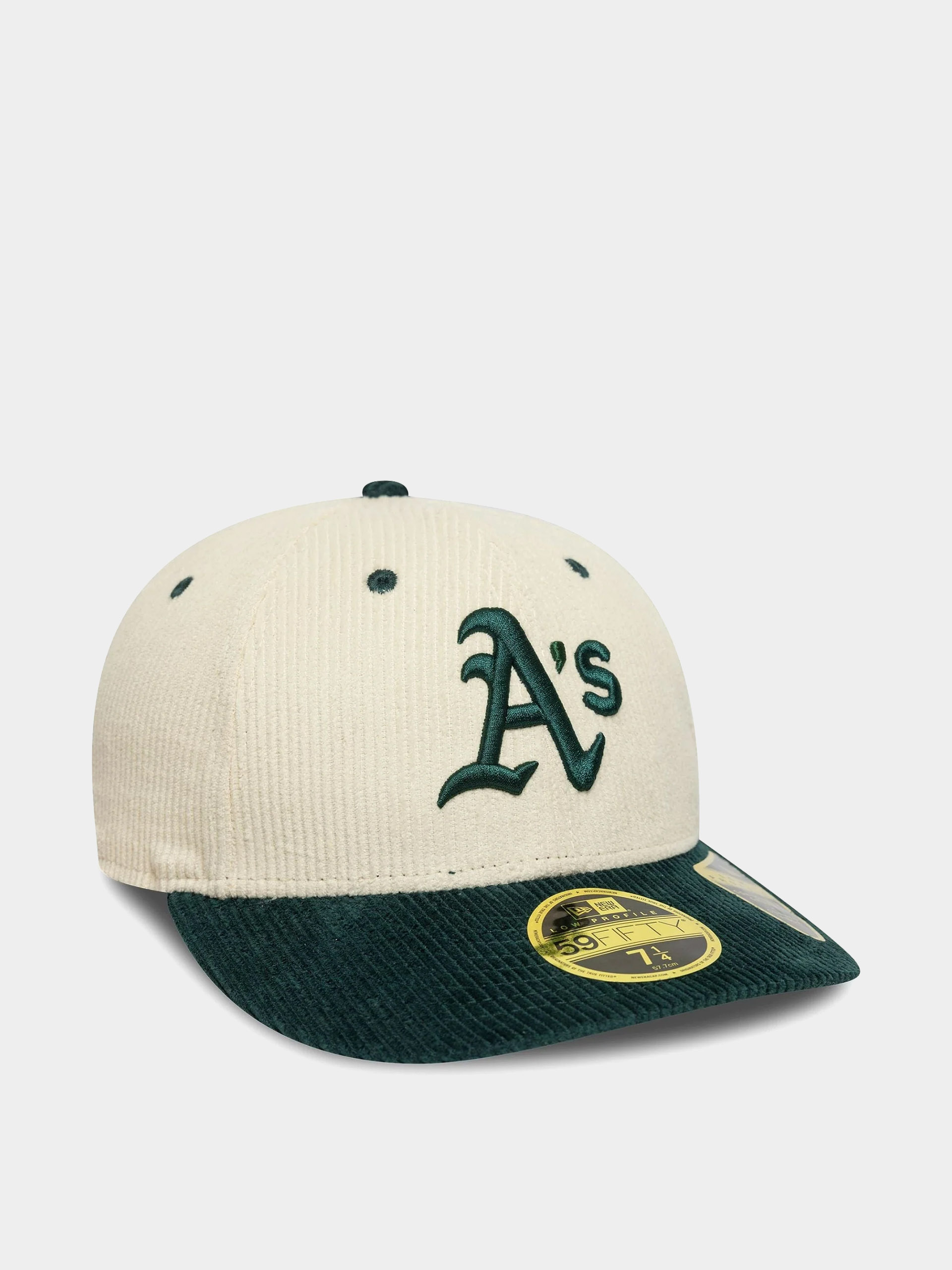 Baseball sapka New Era Mlb Cord 59Fifty Lp Oakland Athletics (light crea/dark green)