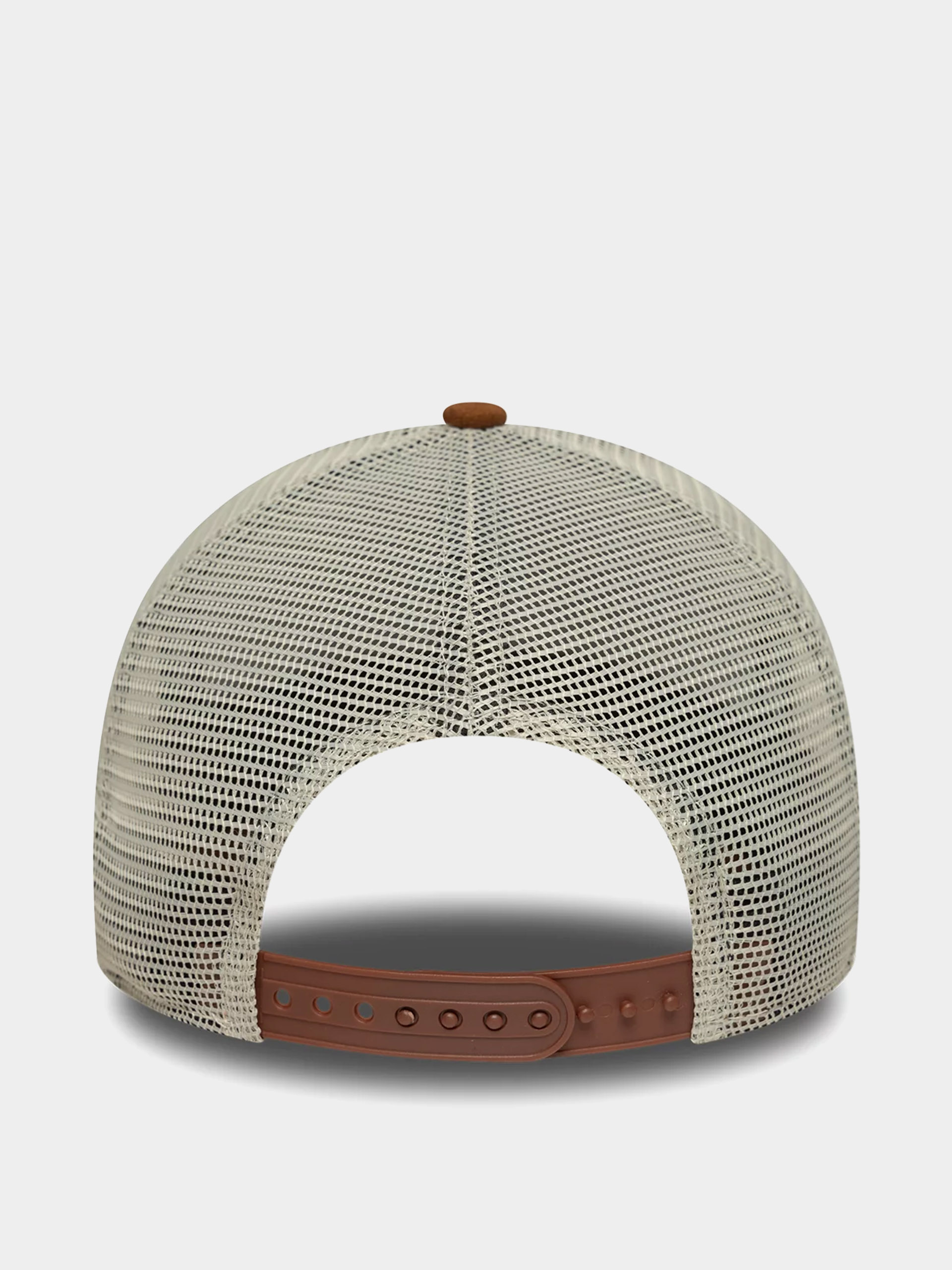 Baseball sapka New Era Oval Patch Suede Trucker (stone/brown)