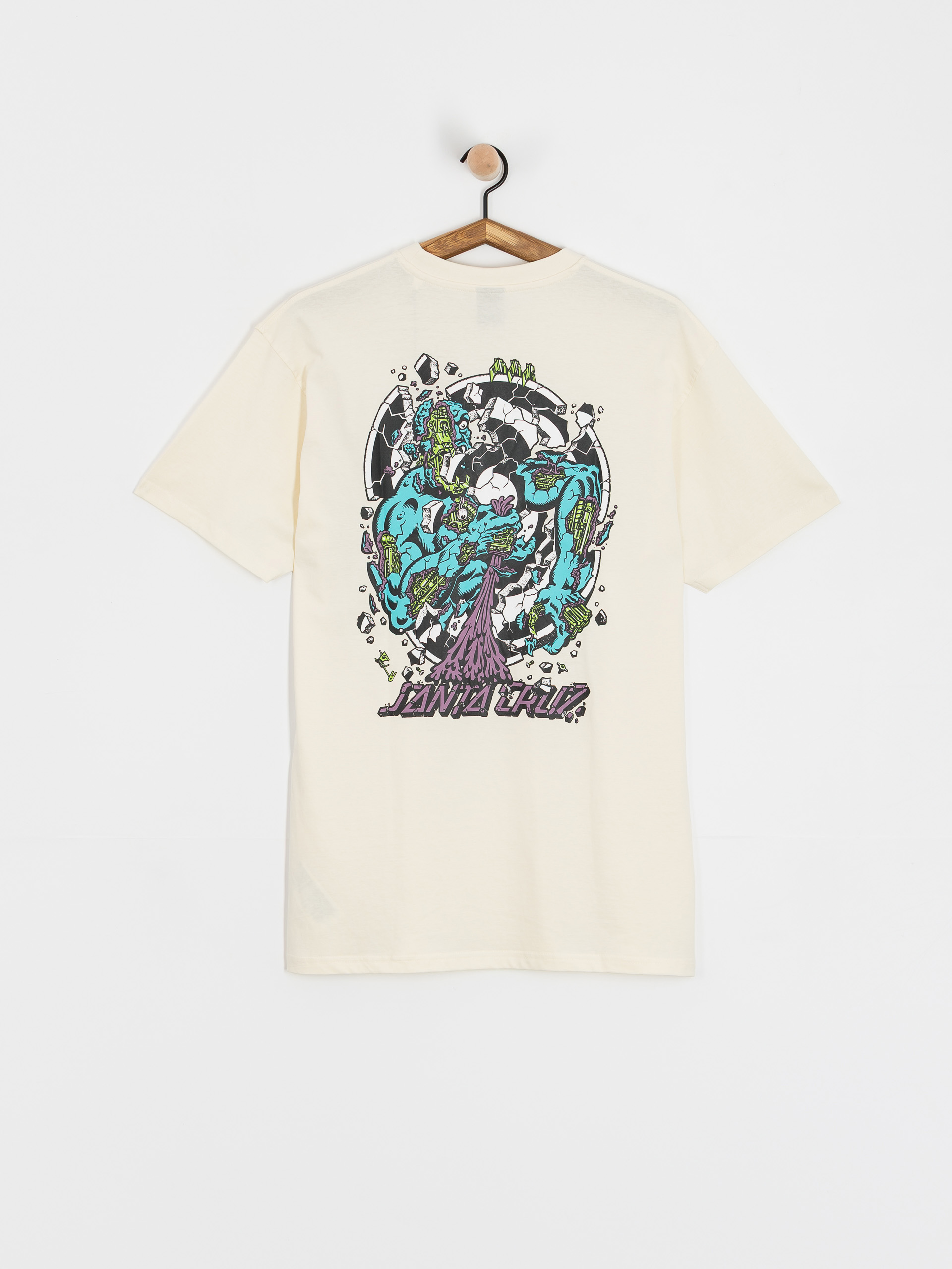 Santa Cruz Roskopp Dissect Strip Póló (unbleached cotton)