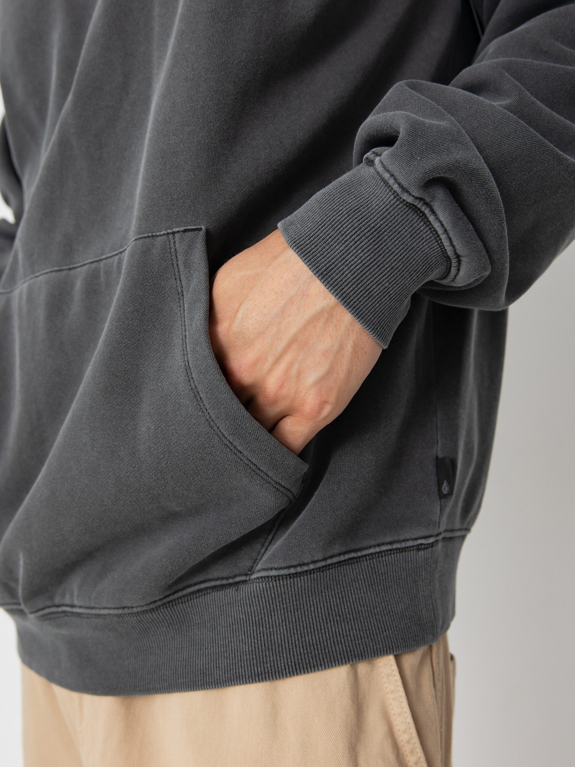 Volcom Single Stone Pw HD Kapucnis pulóver (asphalt black)