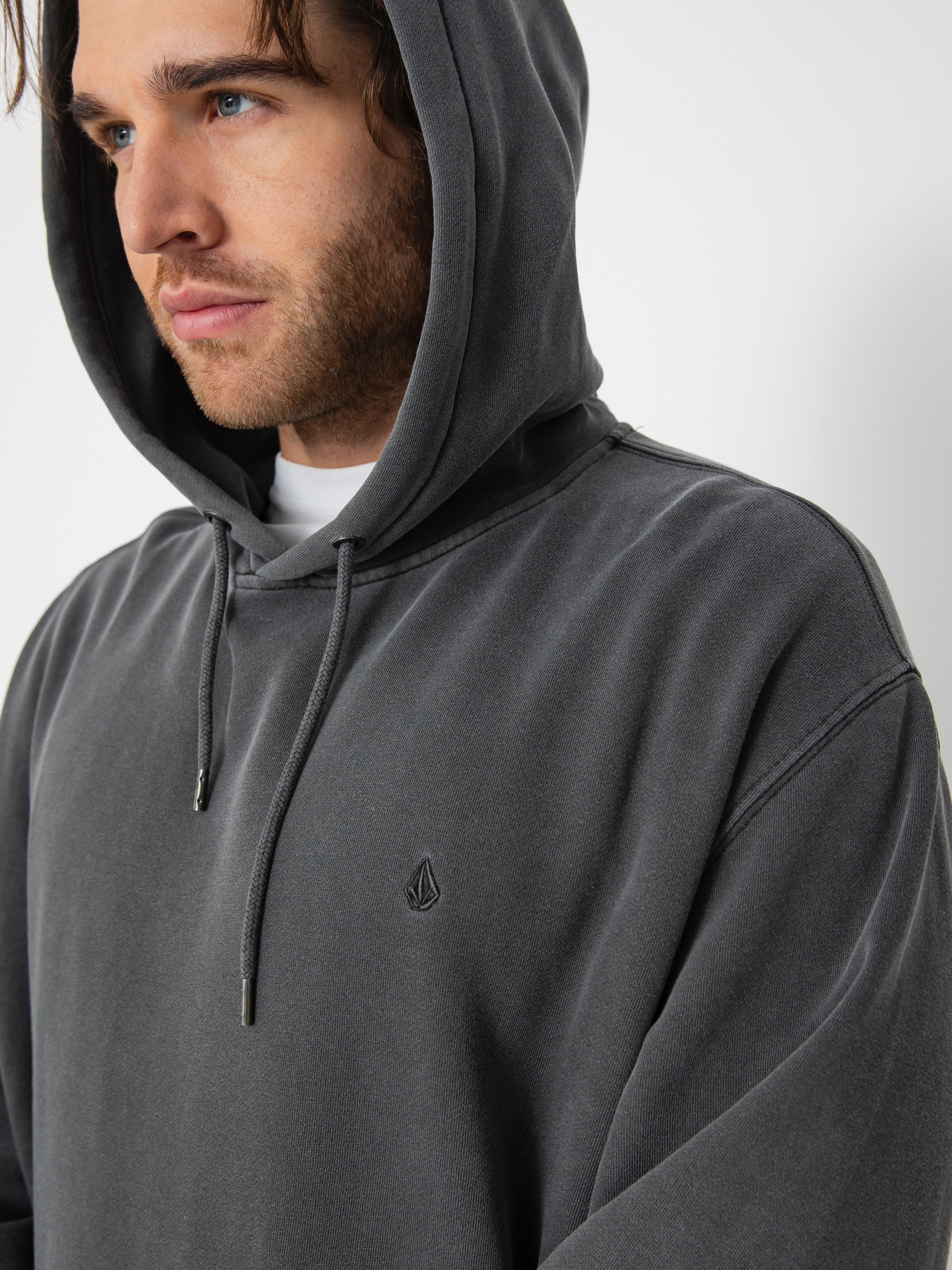 Volcom Single Stone Pw HD Kapucnis pulóver (asphalt black)