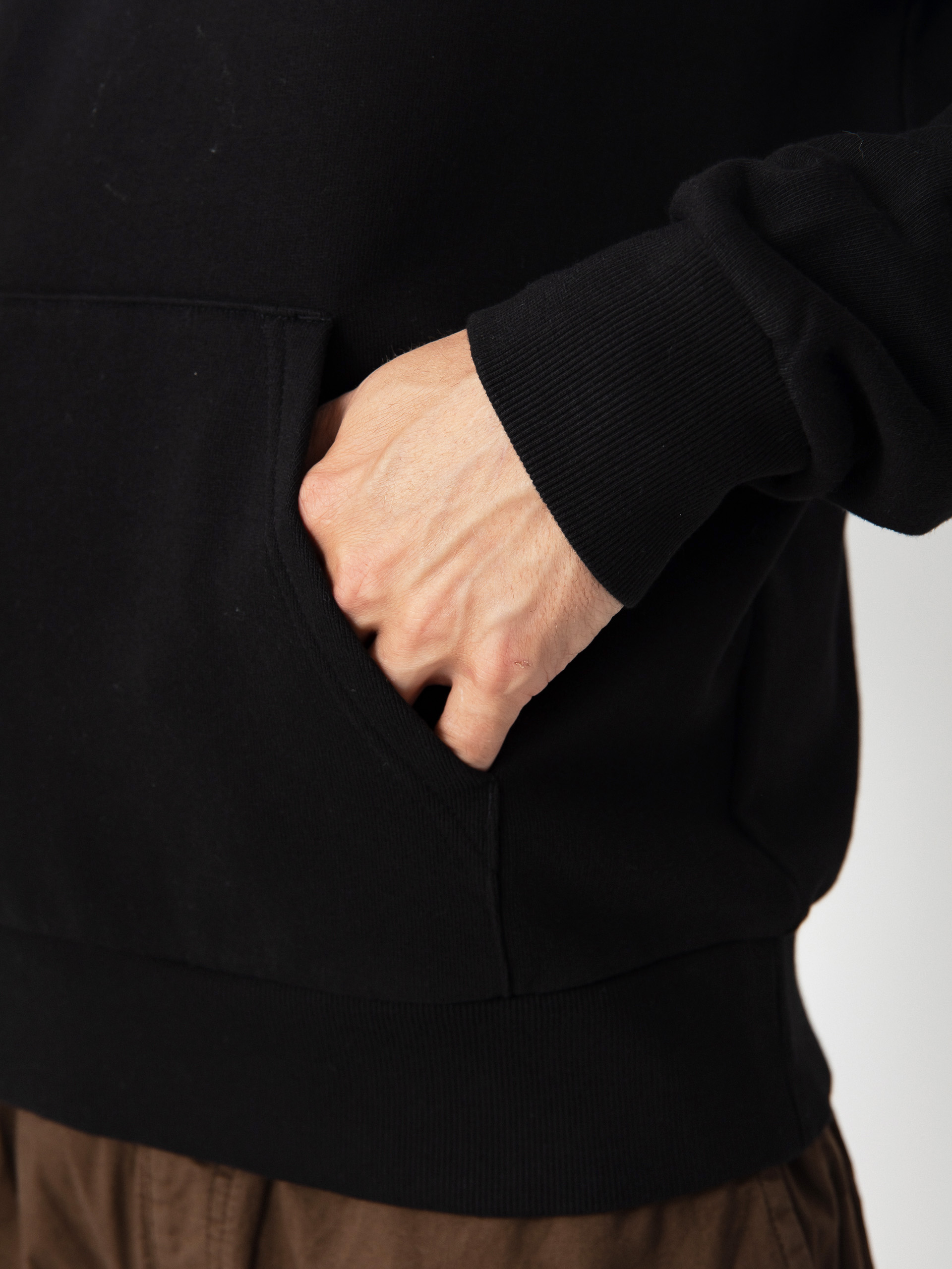 Carhartt WIP Script Embroidery HD Kapucnis pulóver (black/white)