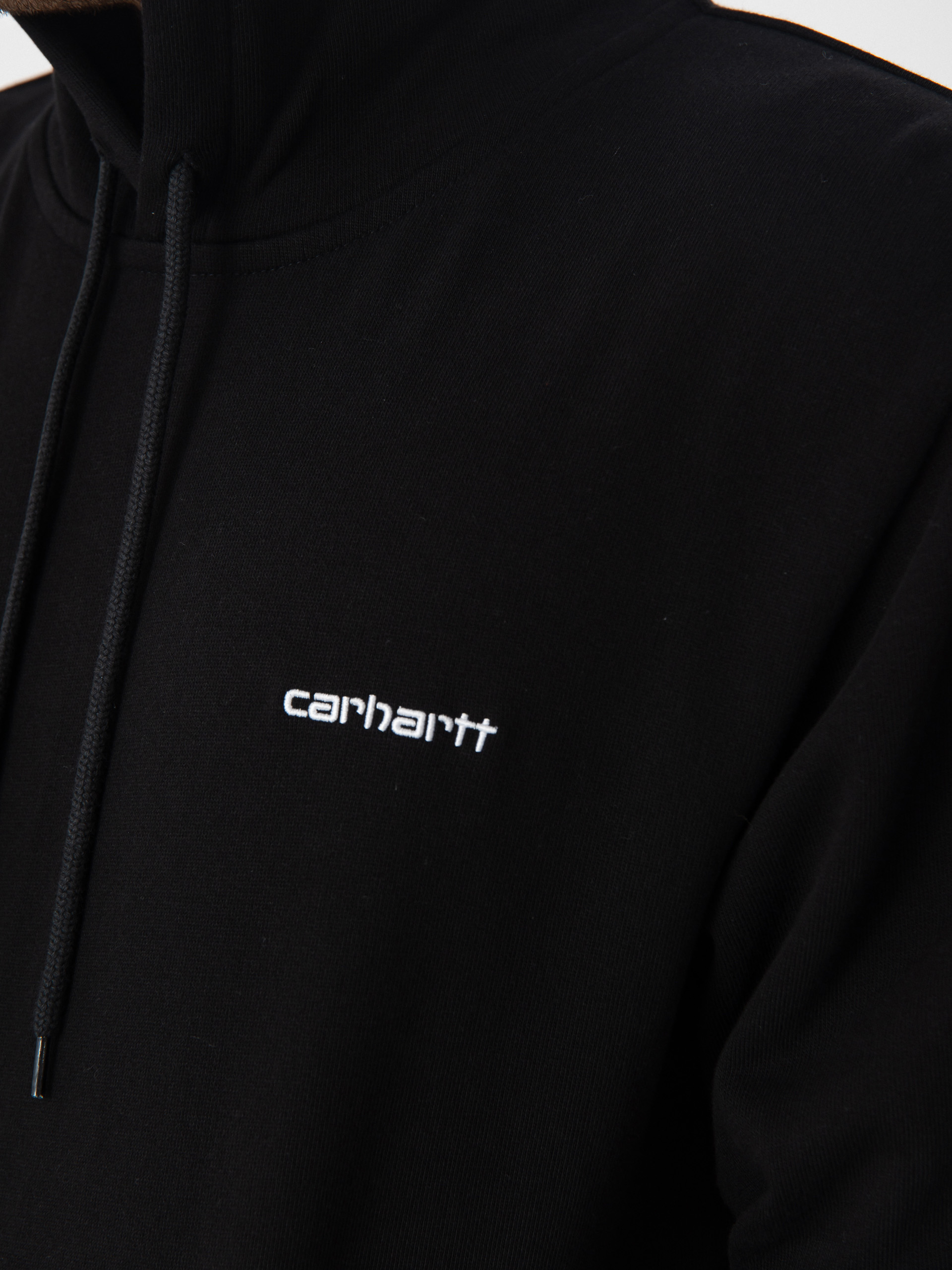 Carhartt WIP Script Embroidery HD Kapucnis pulóver (black/white)