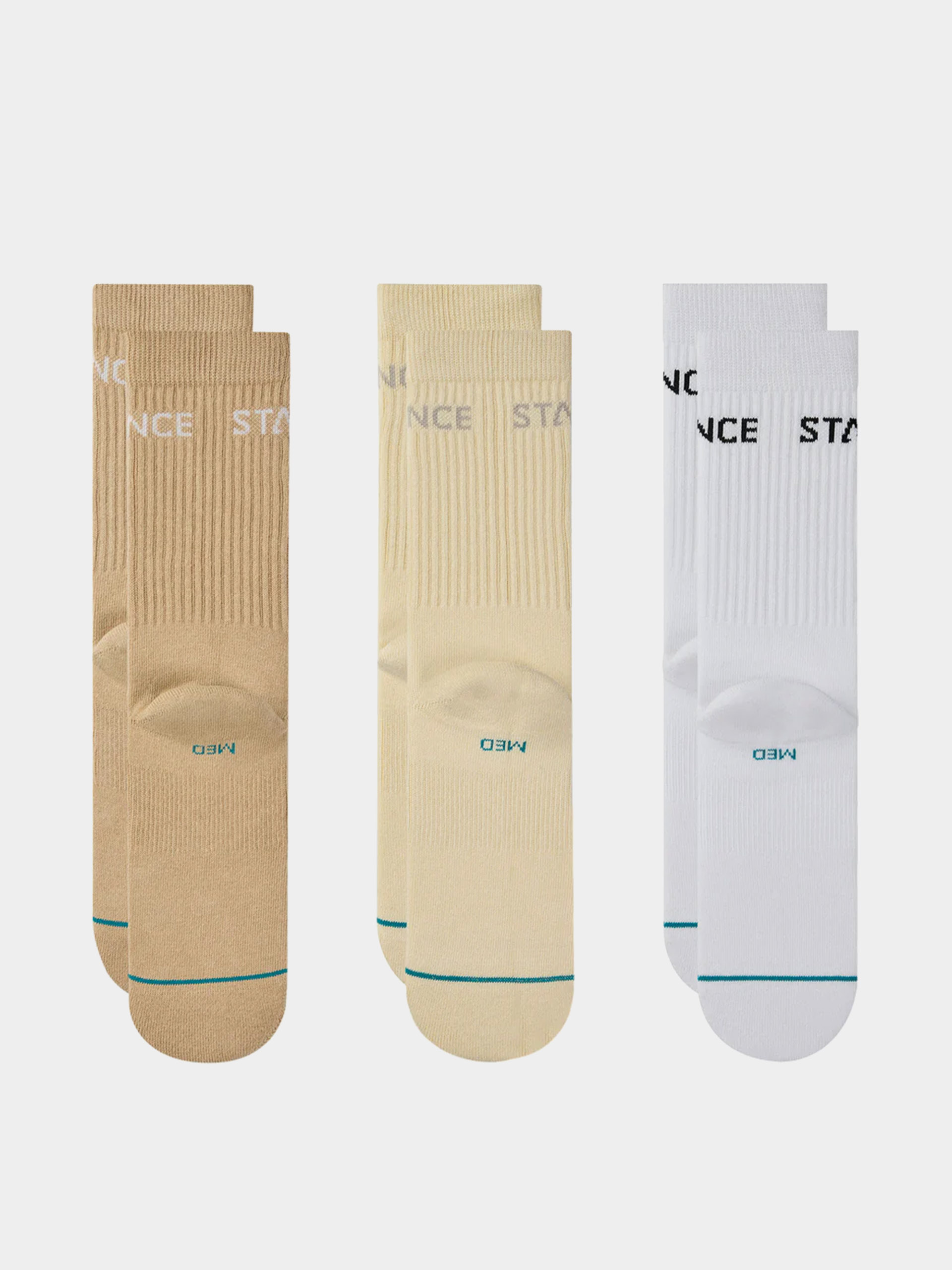 Zokni Stance Origin 3 Pack Crew (cream)
