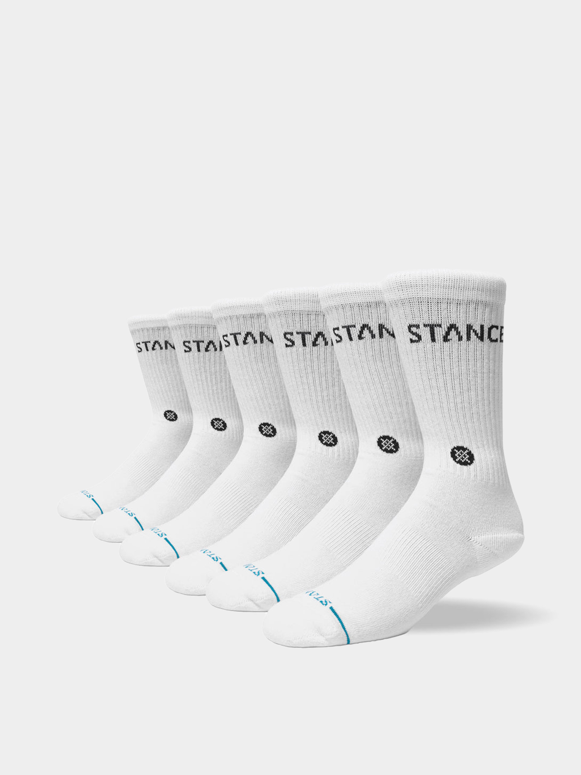 Zokni Stance Origin 6 Pack Crew (white)