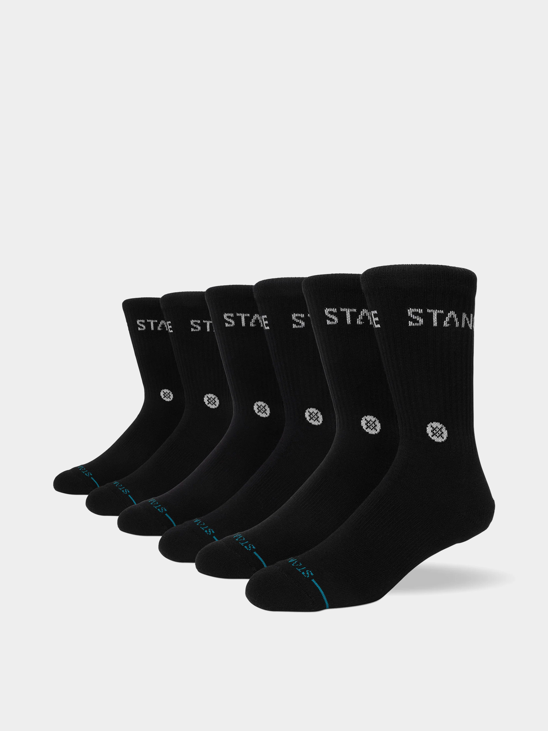 Zokni Stance Origin 6 Pack Crew (black)