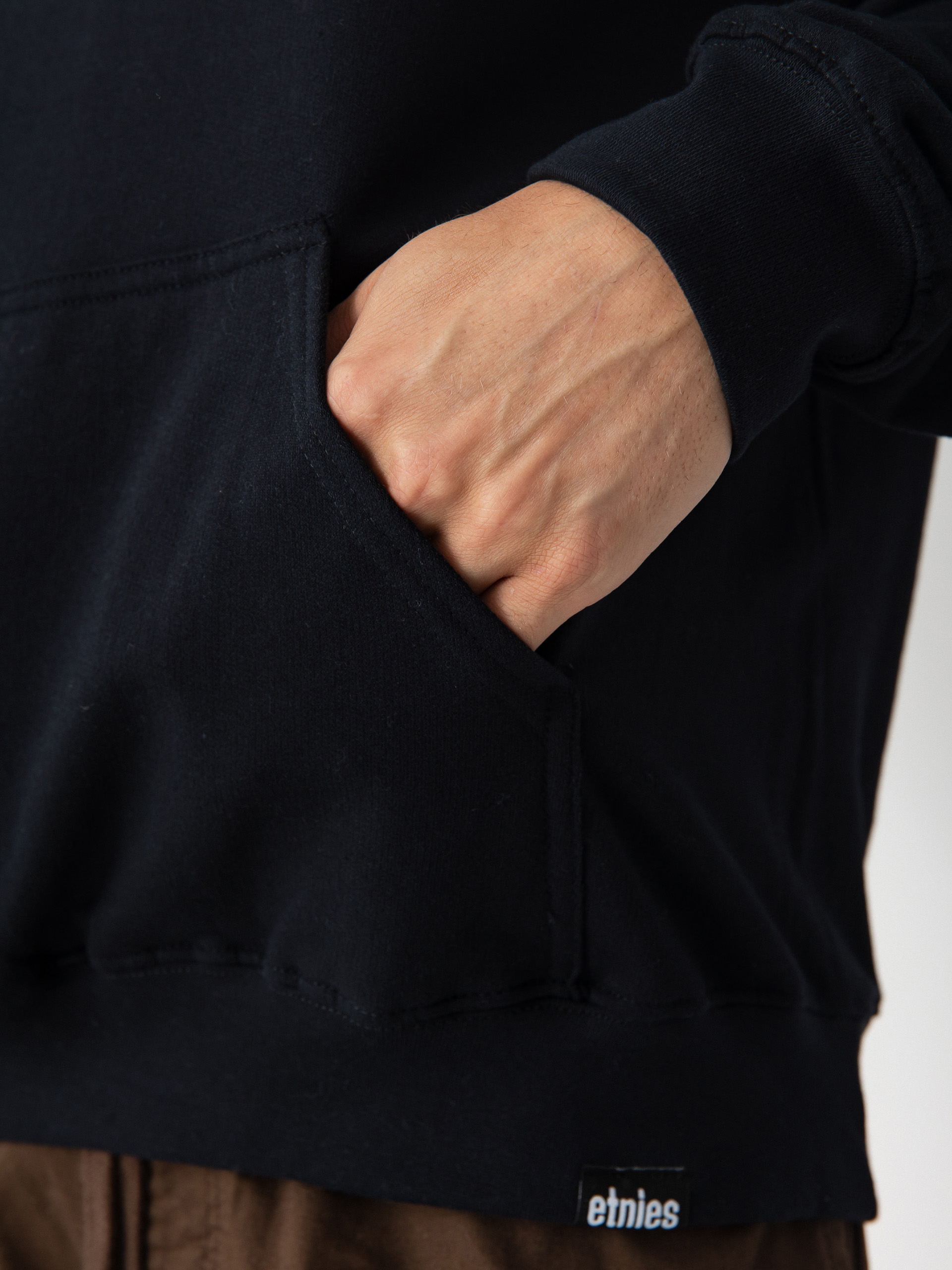 Kapucnis pulóver Etnies Icon E HD (black/white)