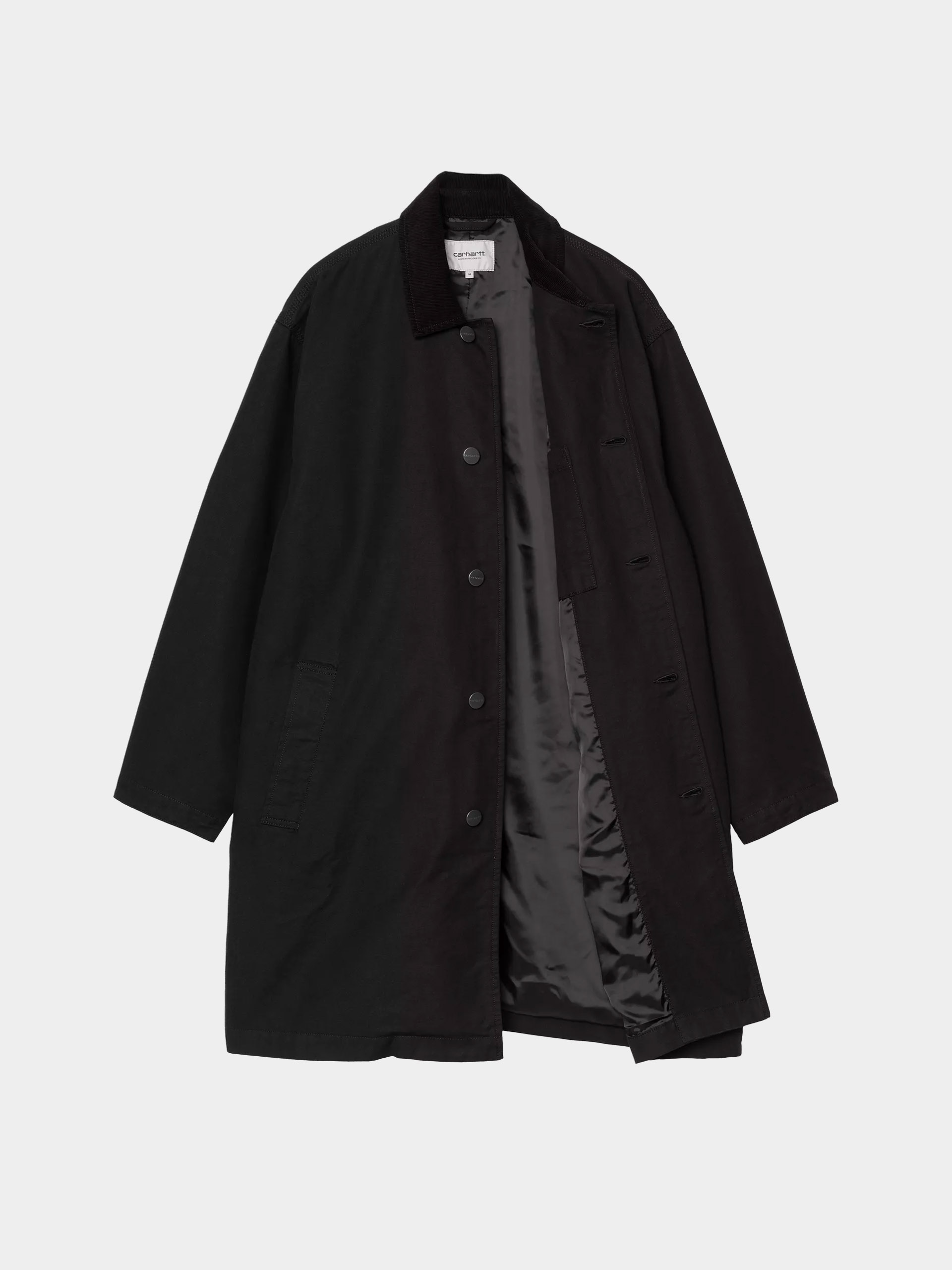 Kabát Carhartt WIP Webster Coat (black/black/rinsed)