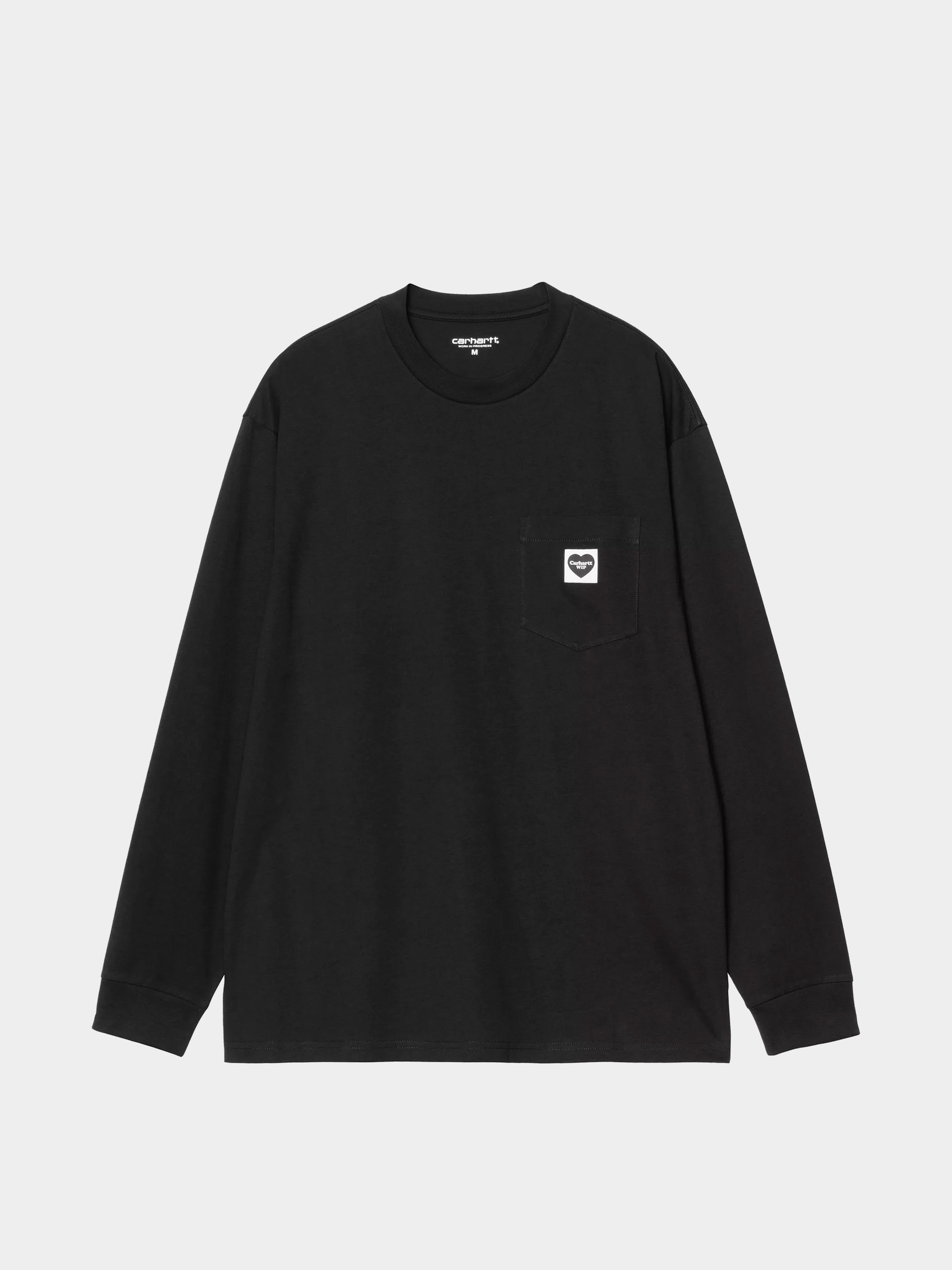Hosszú ujjú felső Carhartt WIP Pocket Heart (black/black)