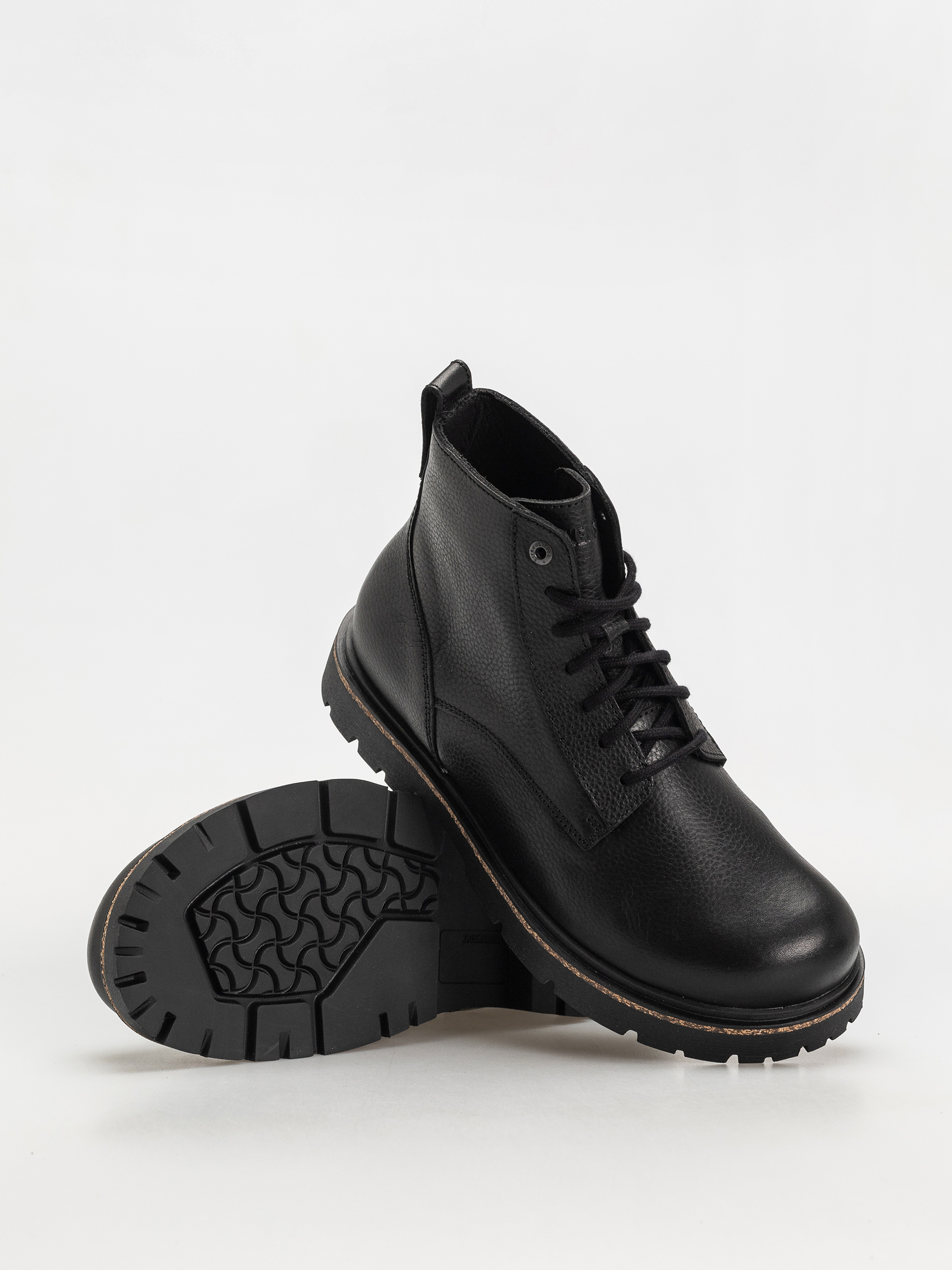 Birkenstock Highwood Lace Mid Natural Leather Regular Cipők (black)