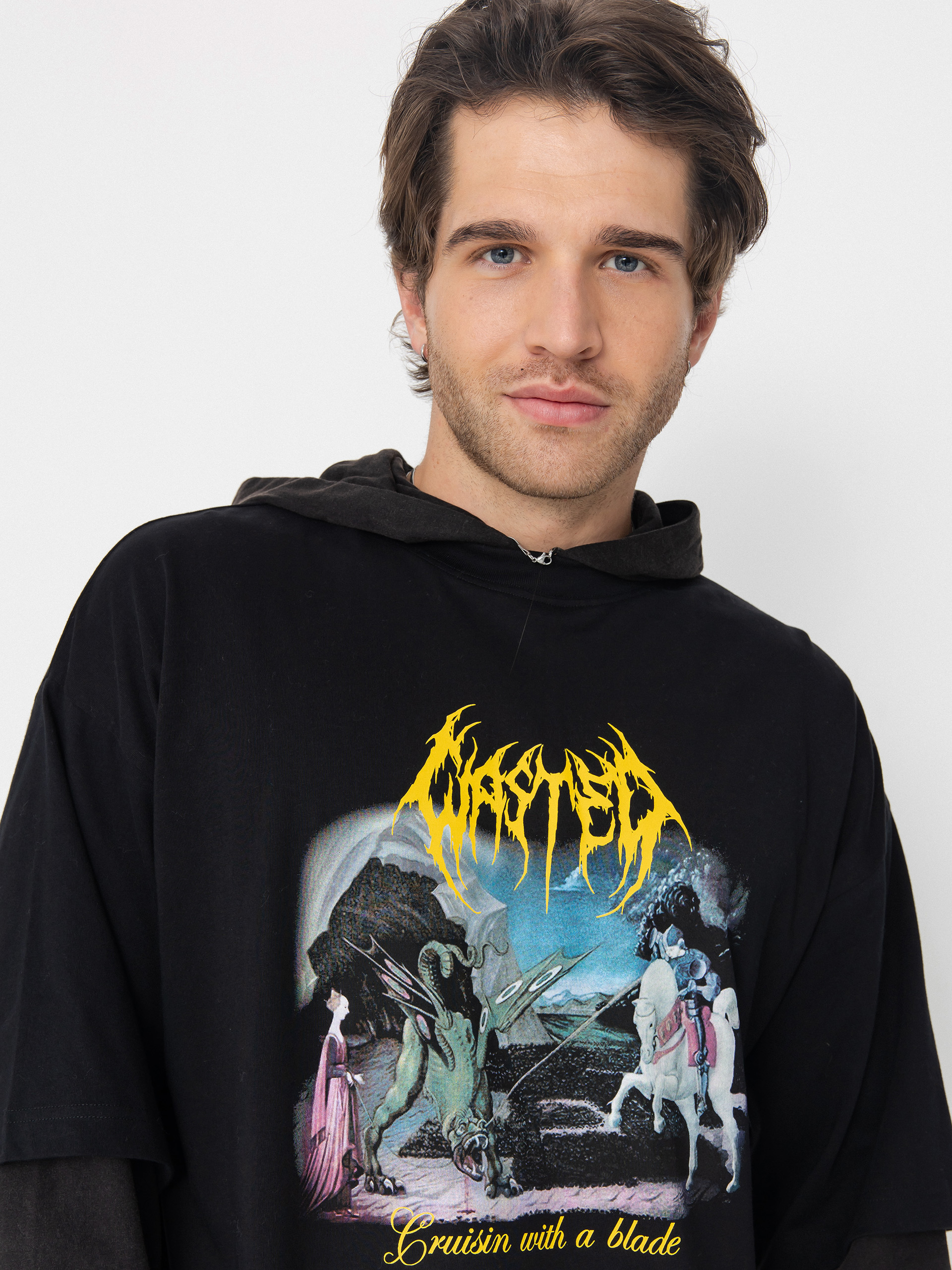 Wasted Paris Tale Age HD Kapucnis pulóver (black/faded black)