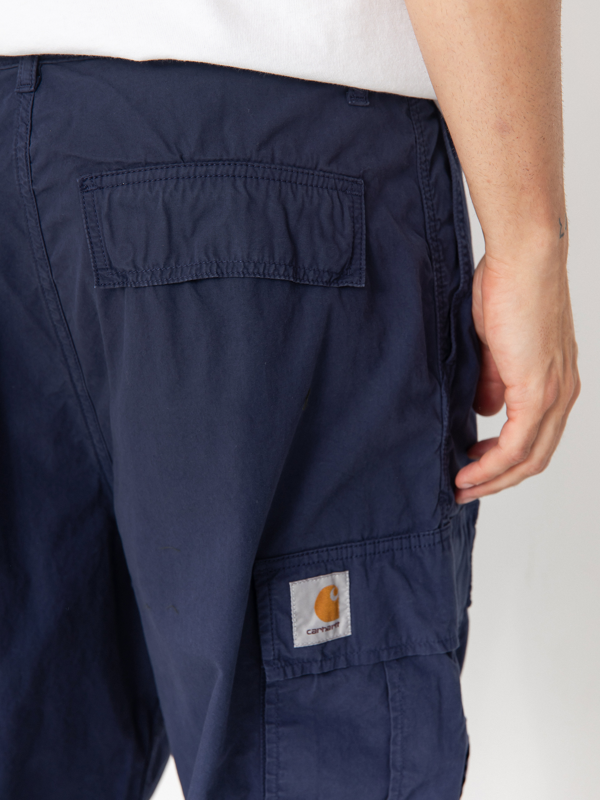 Carhartt WIP Cole Cargo Kisnadrág (blue/garment dyed)