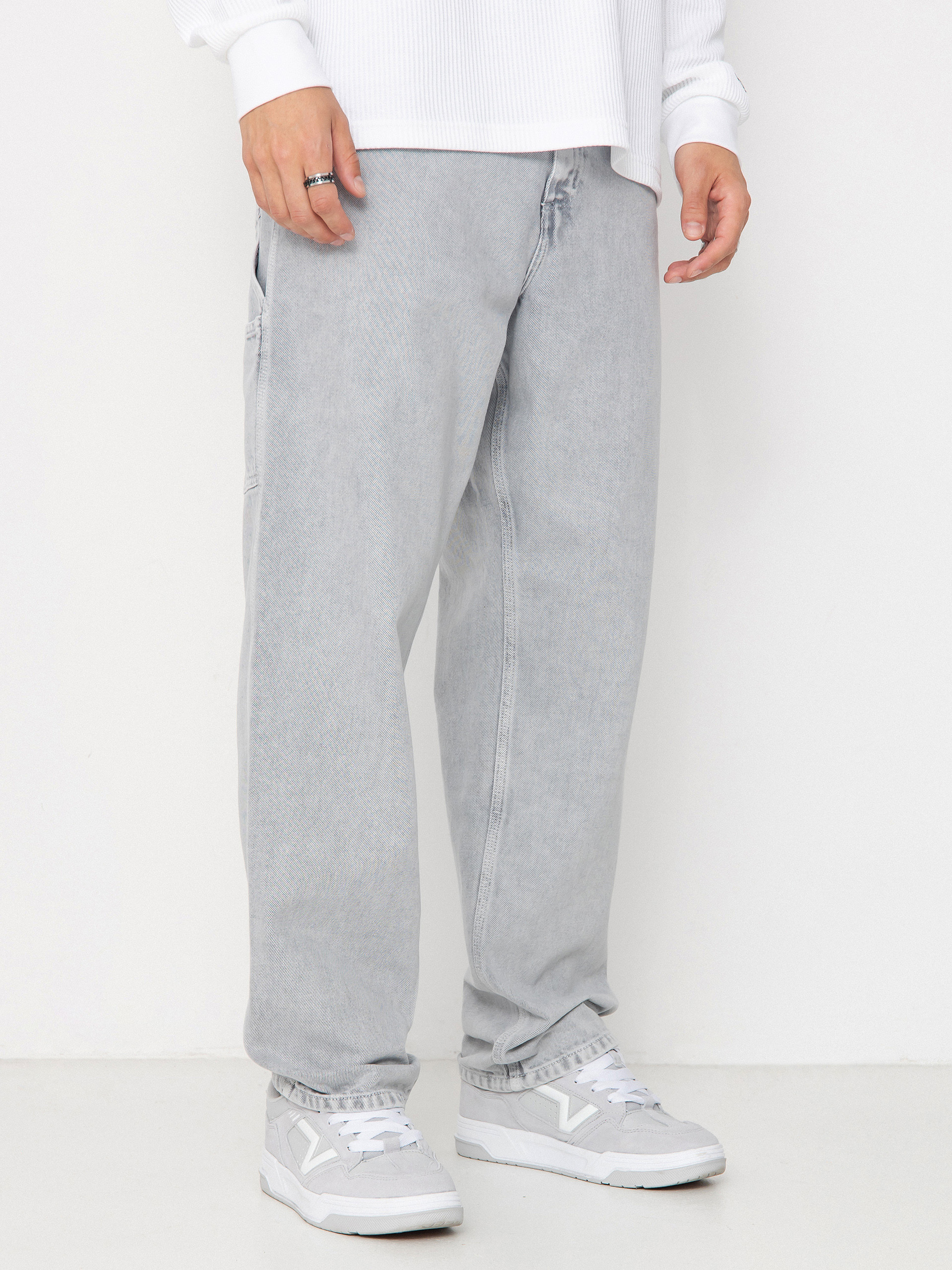 Carhartt WIP Single Knee Kisnadrág (black/chalk wash)